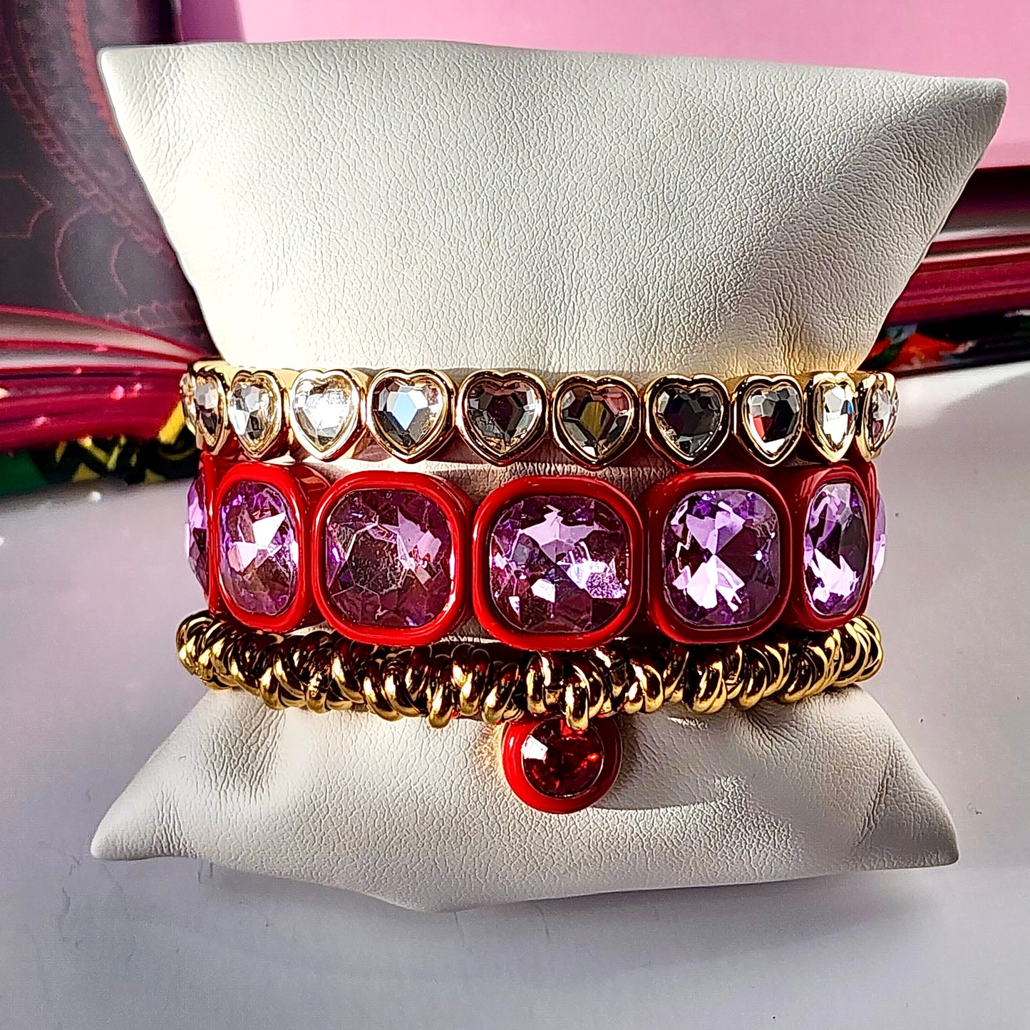 Haus Party Bracelet Stack- Rouge Royale