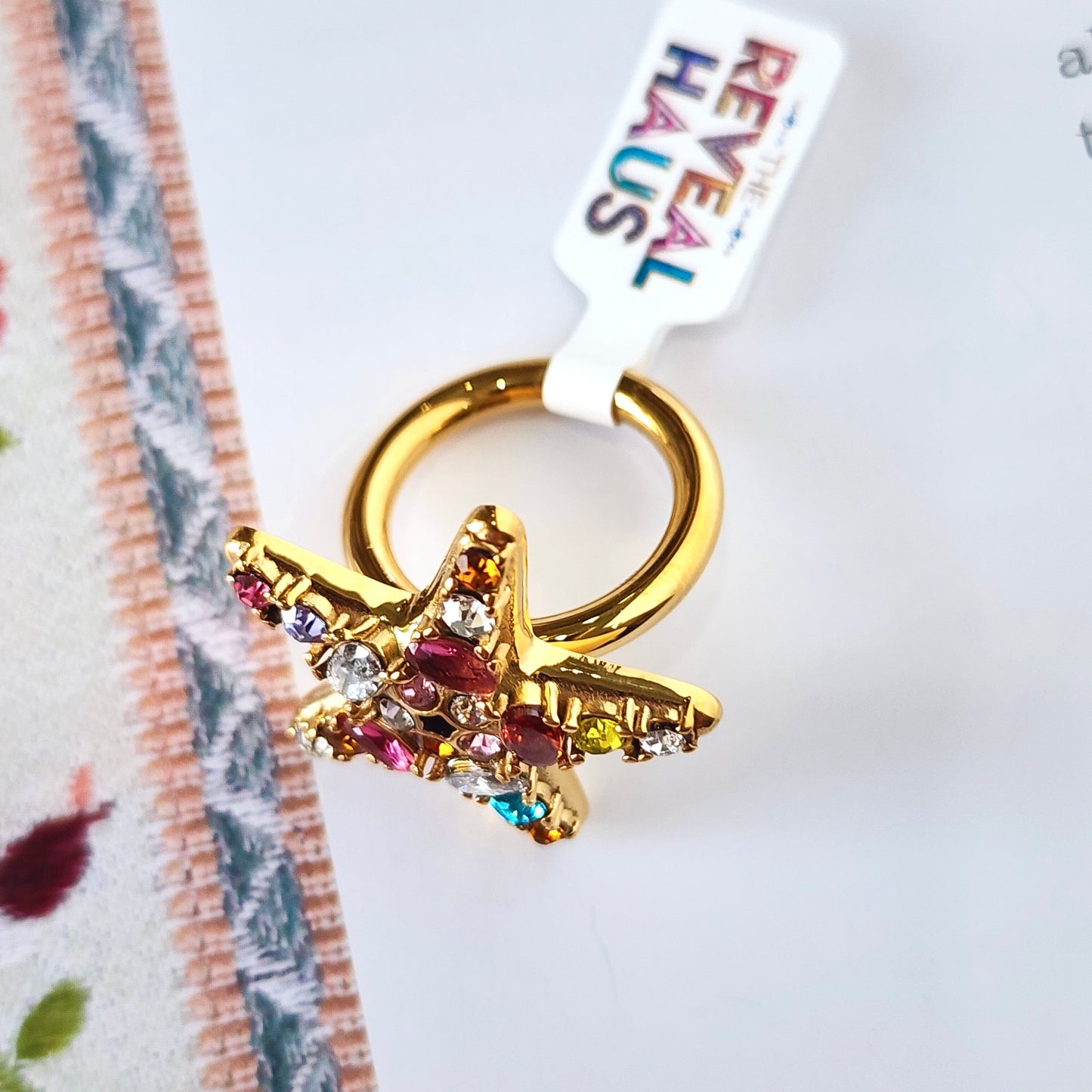 Starfish Sparkle Gemstone Ring
