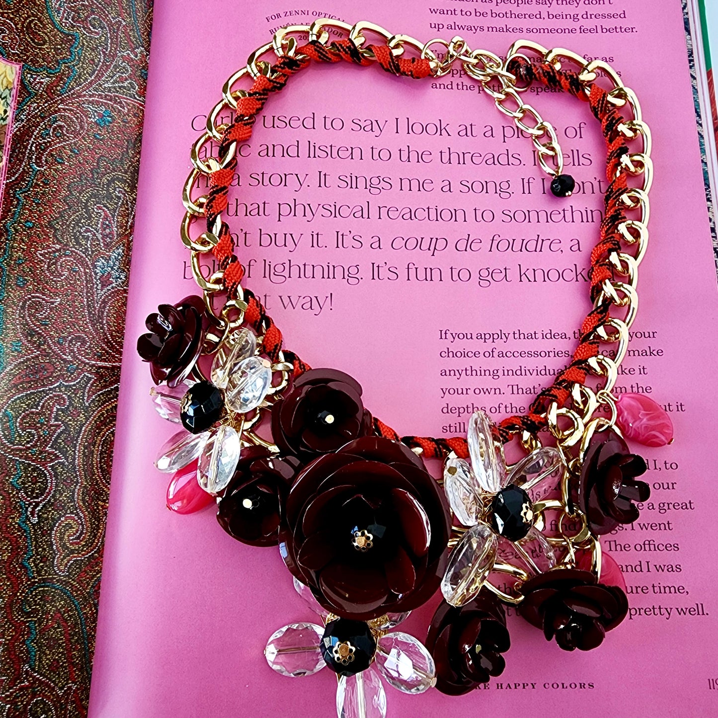 The Dutch- Merlot Maximalist Necklace