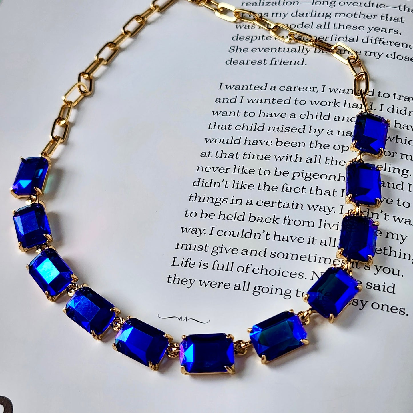 The Diana Square Crystal Necklace