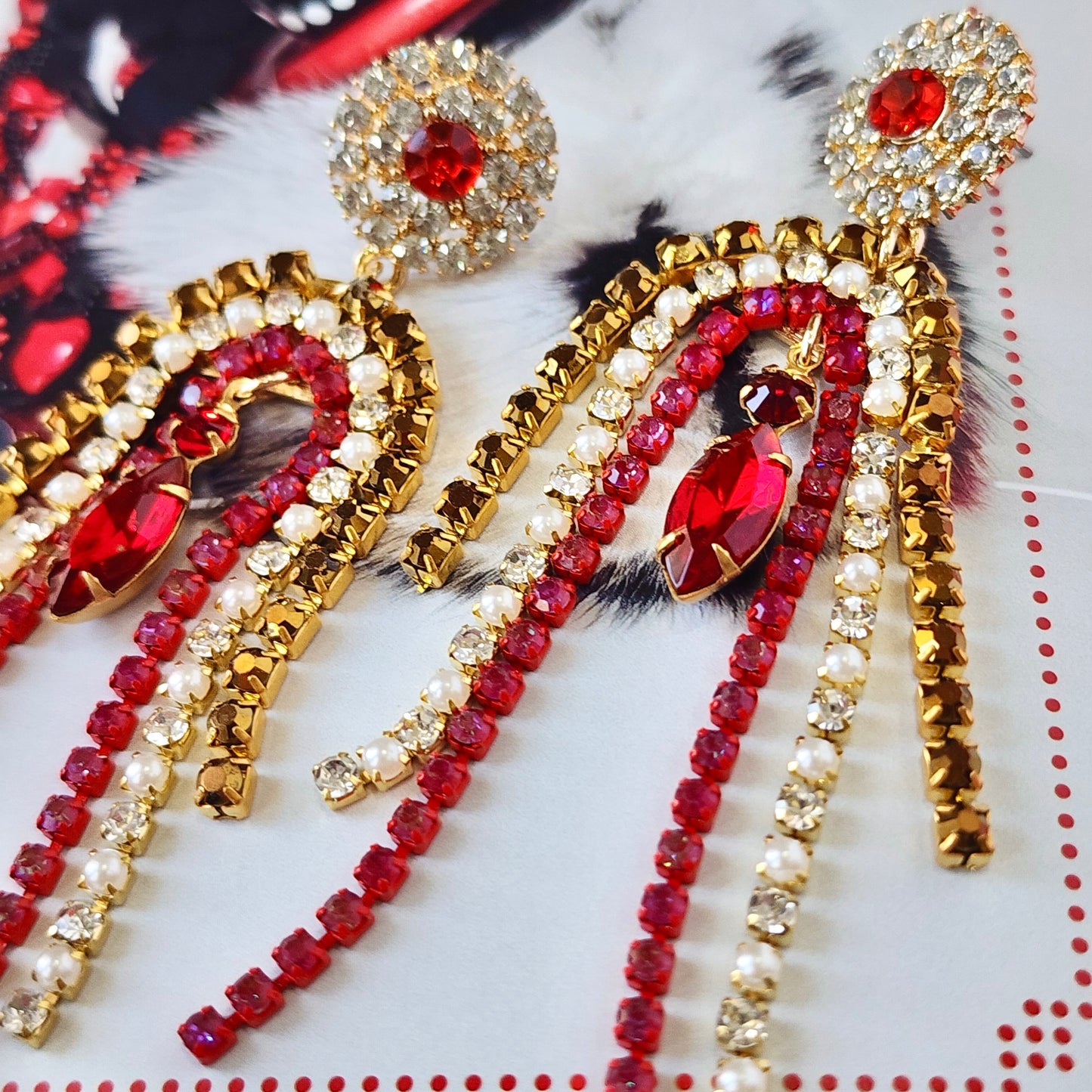 Le Cabernet Crystal Earrings The Muse Collection