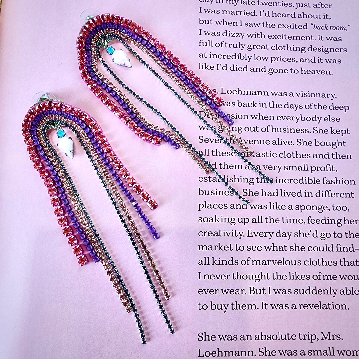 Orchid Blooms Crystal Earrings The Muse Collection