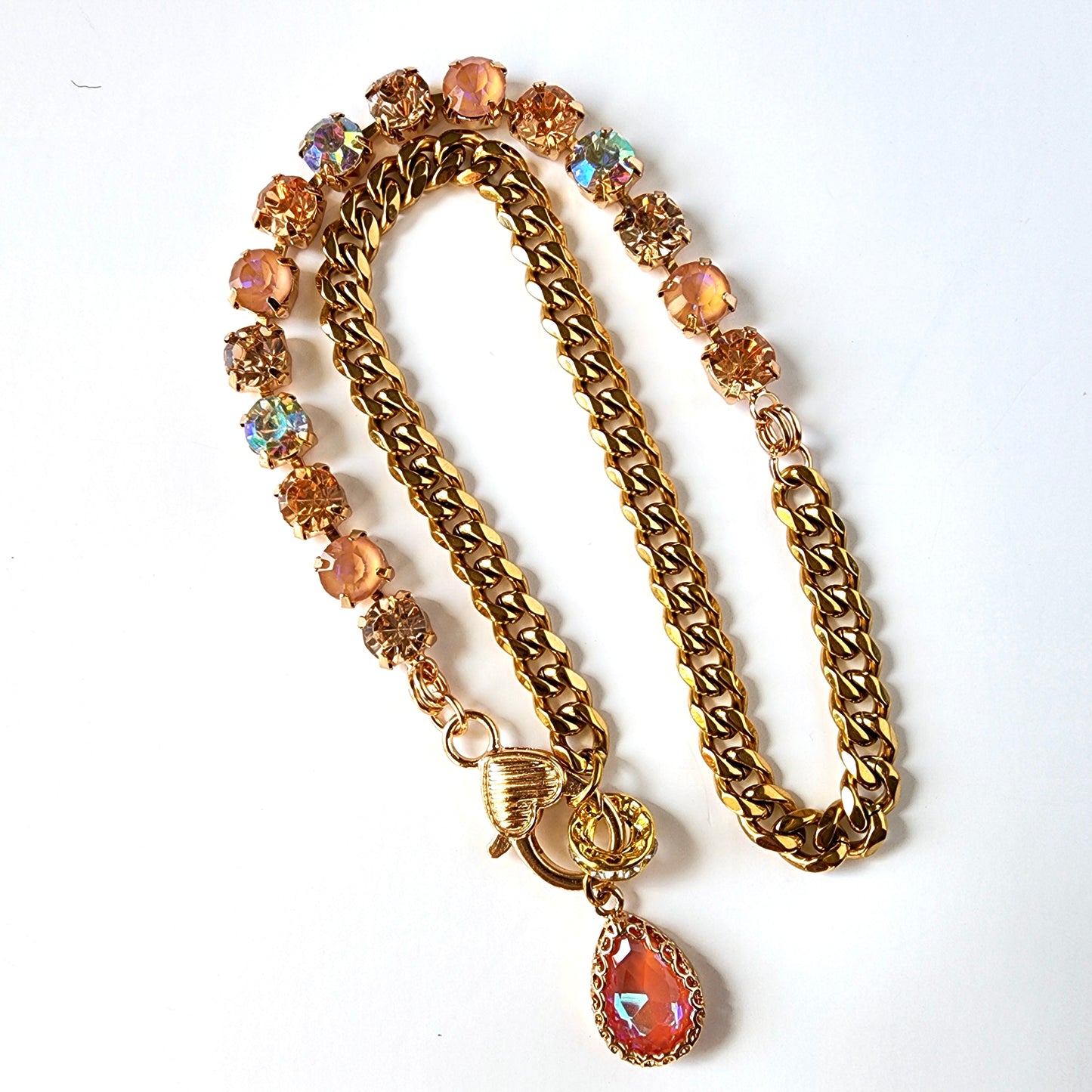 Peaches & Cream Gemstone Necklace