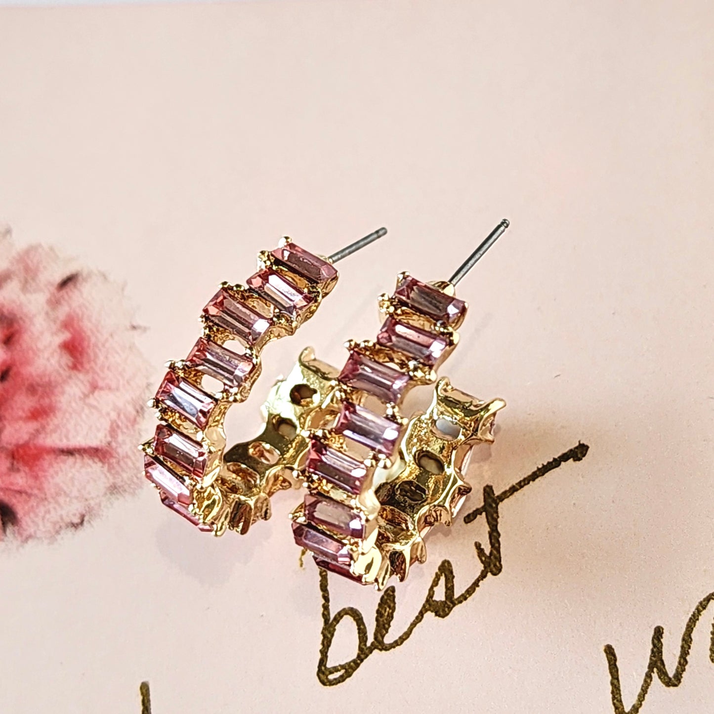 The Iris Crystal Earring Hoops