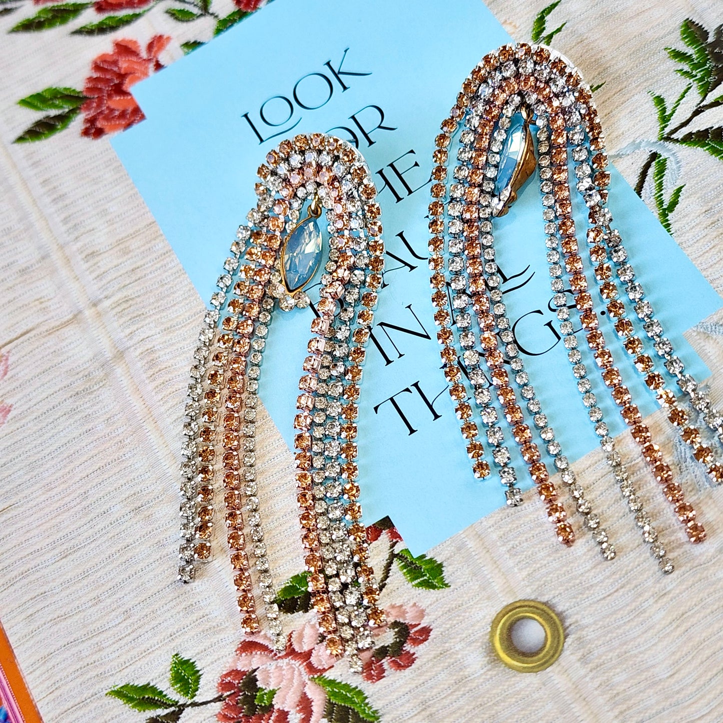 Cream Soda Crystal Earrings The Muse Collection