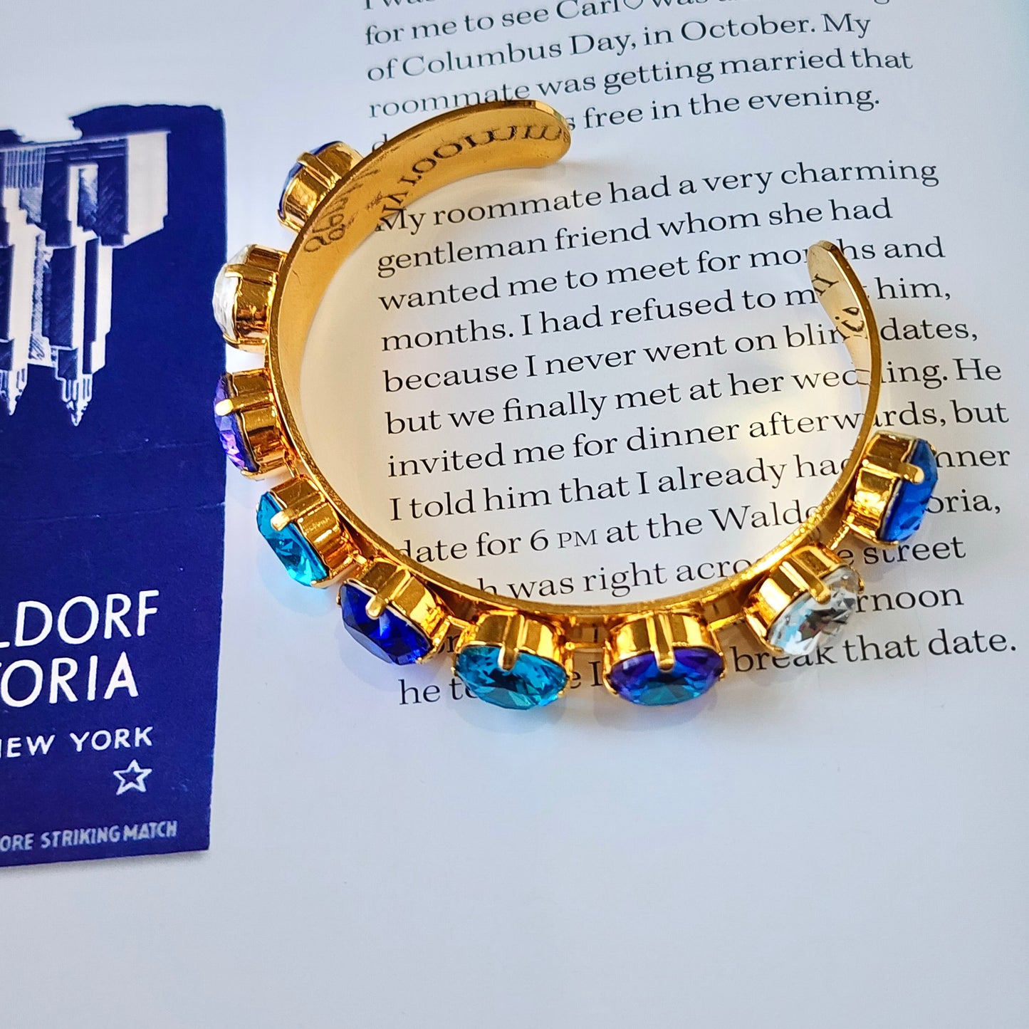 Côte d’Azur Crystal Cuff Bracelet