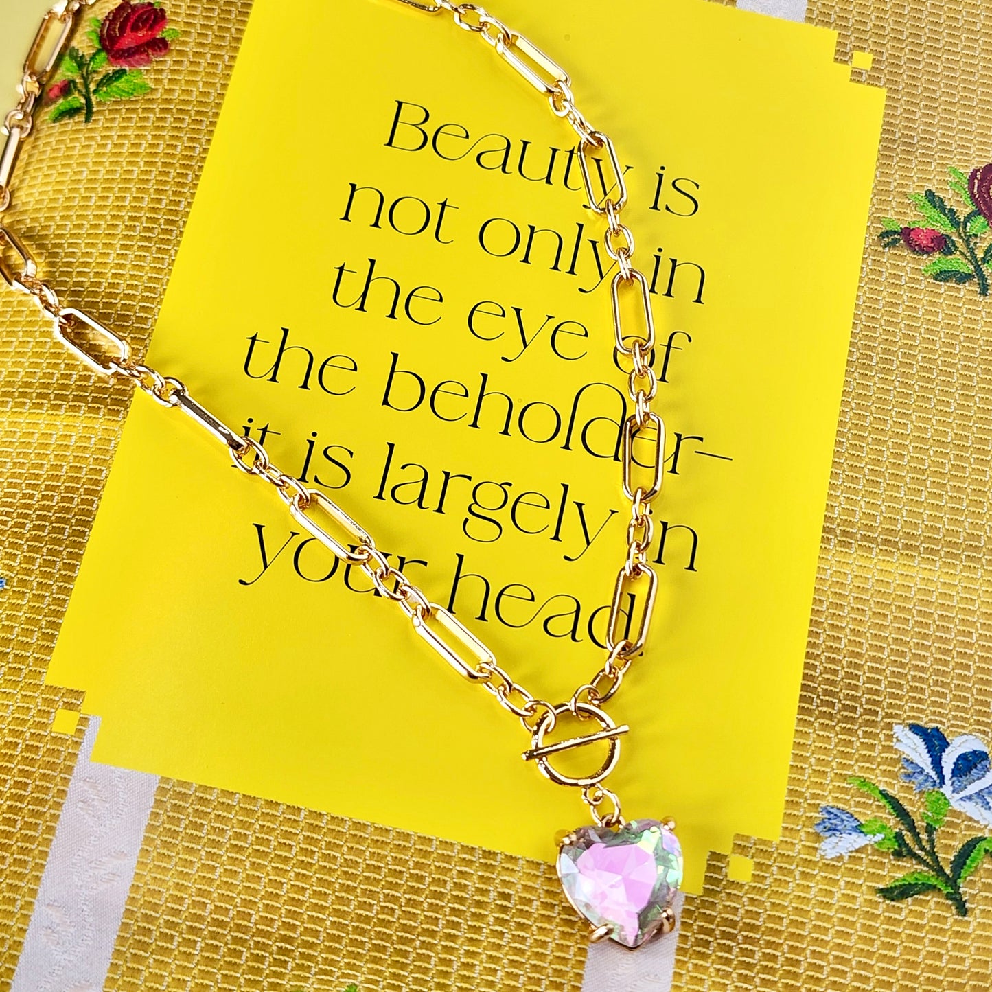 The Celeste A/B Heart Necklace