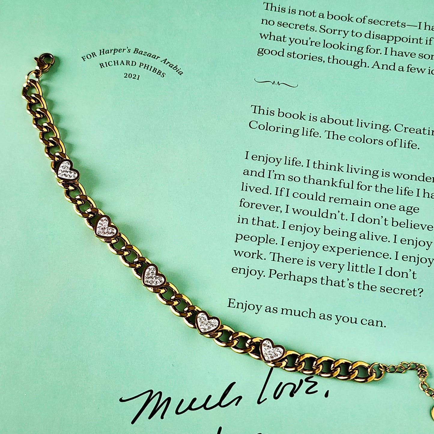 Charmed Heart Cuban Bracelet