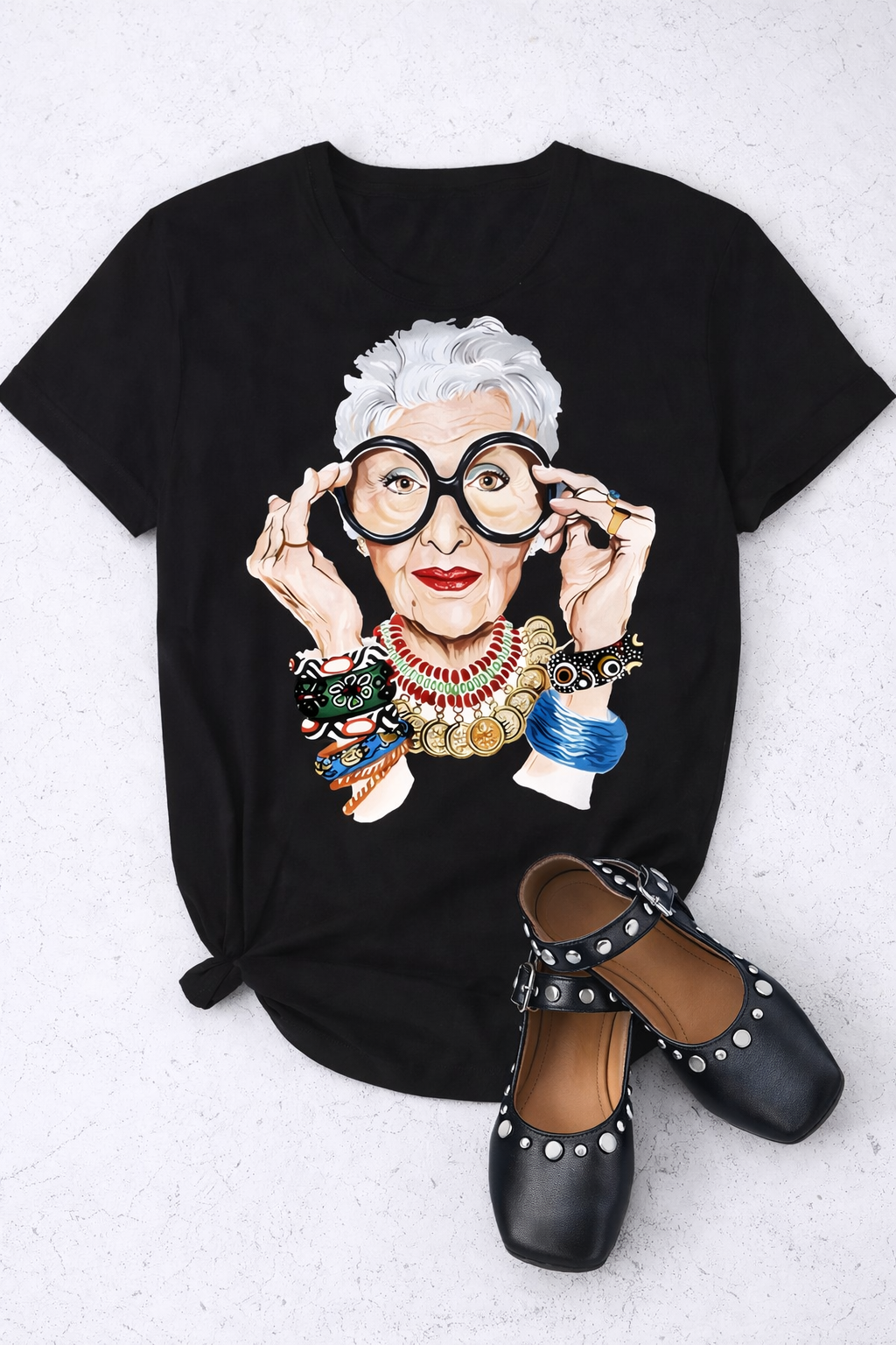 Iris Apfel Inspired Graphic Tee