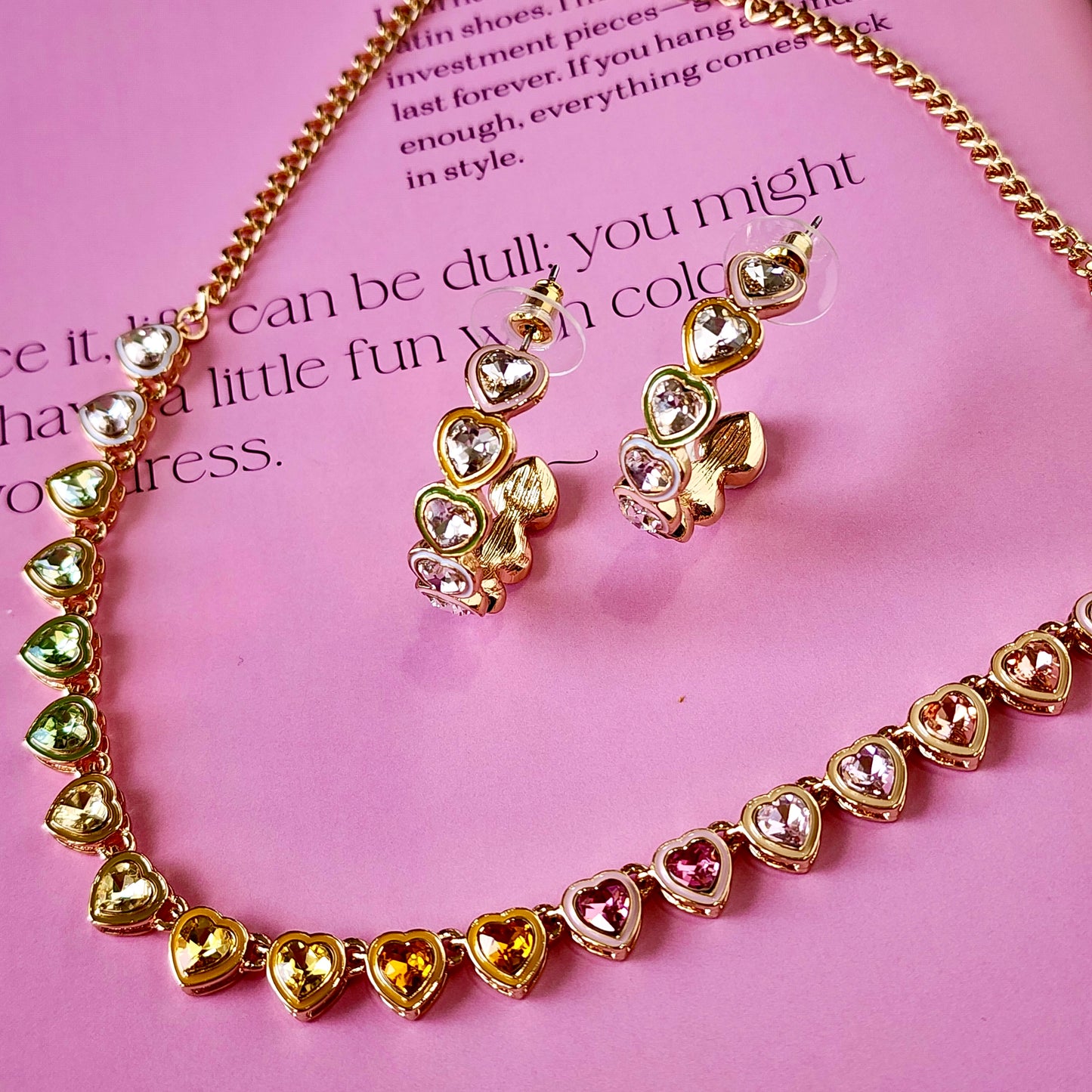 Love Notes Hoop Crystal Earrings