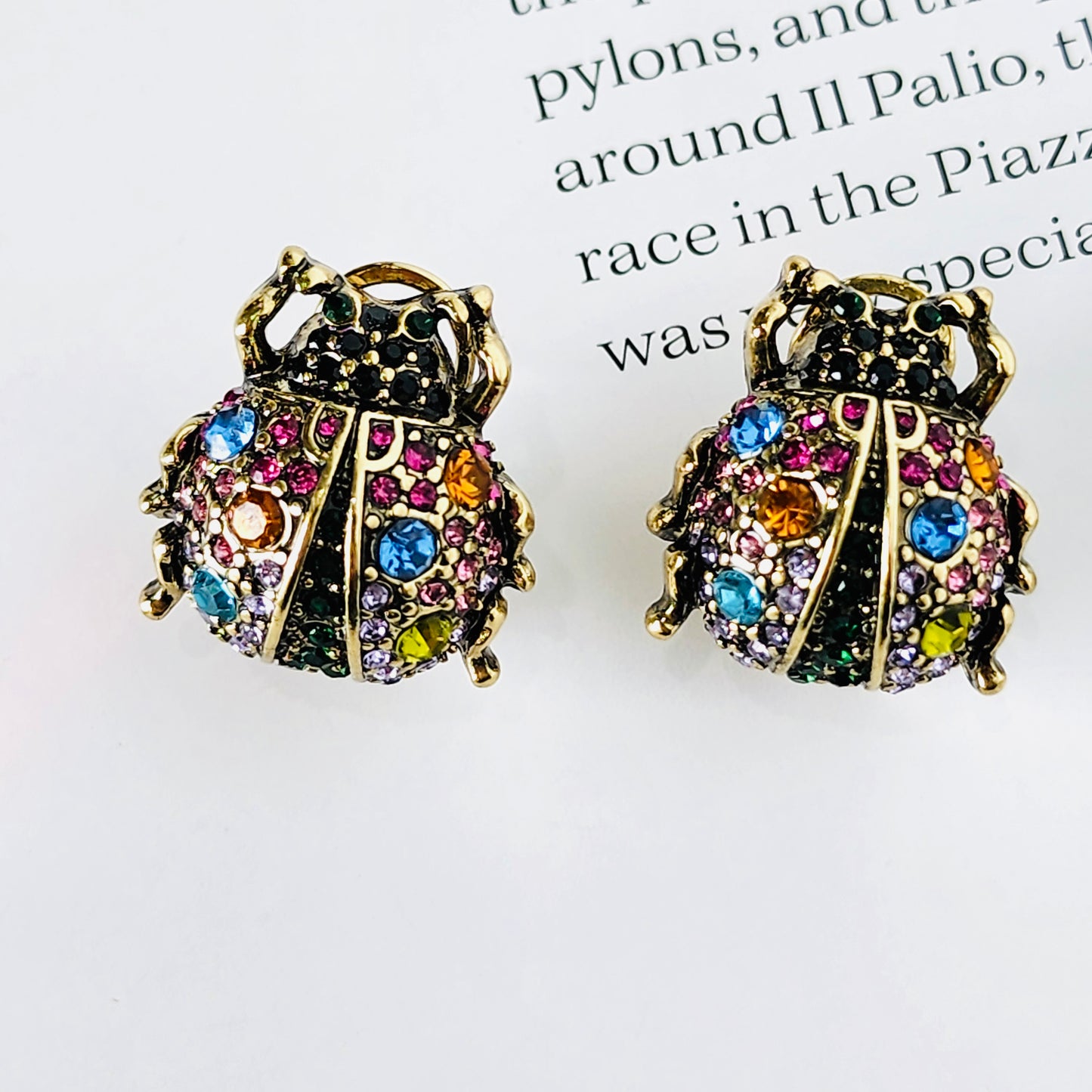 The Gem Garden Ladybug Earrings