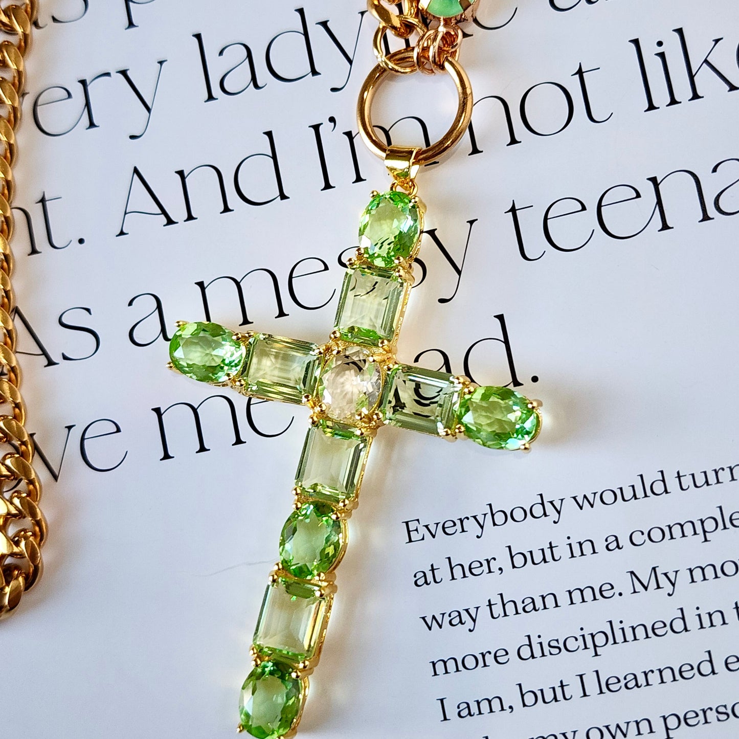 The Verona Crystal Cross Necklace
