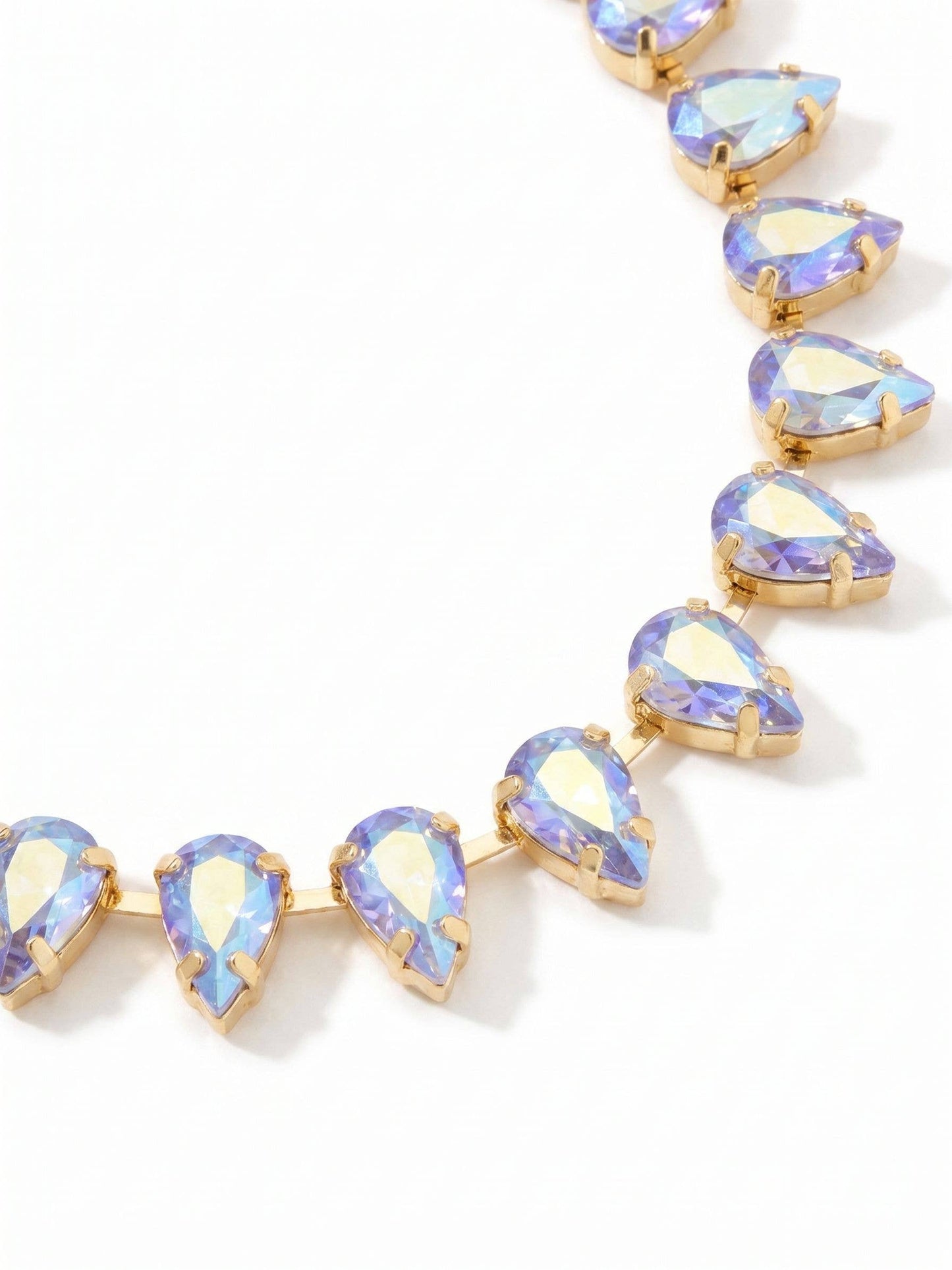 Sorrelli Teardrop Tennis Crystal Necklace Blue