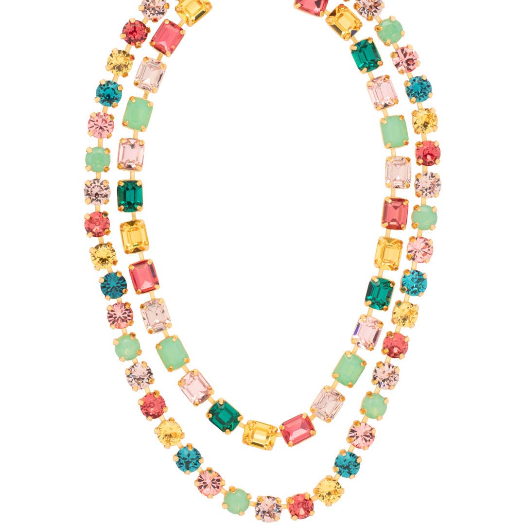 Marci Tennis Crystal Necklace Vibrant by Sorrelli
