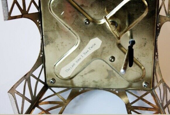 Antique Rare Eiffel Tower Decanter Music Box Barware From France Gorgeous!