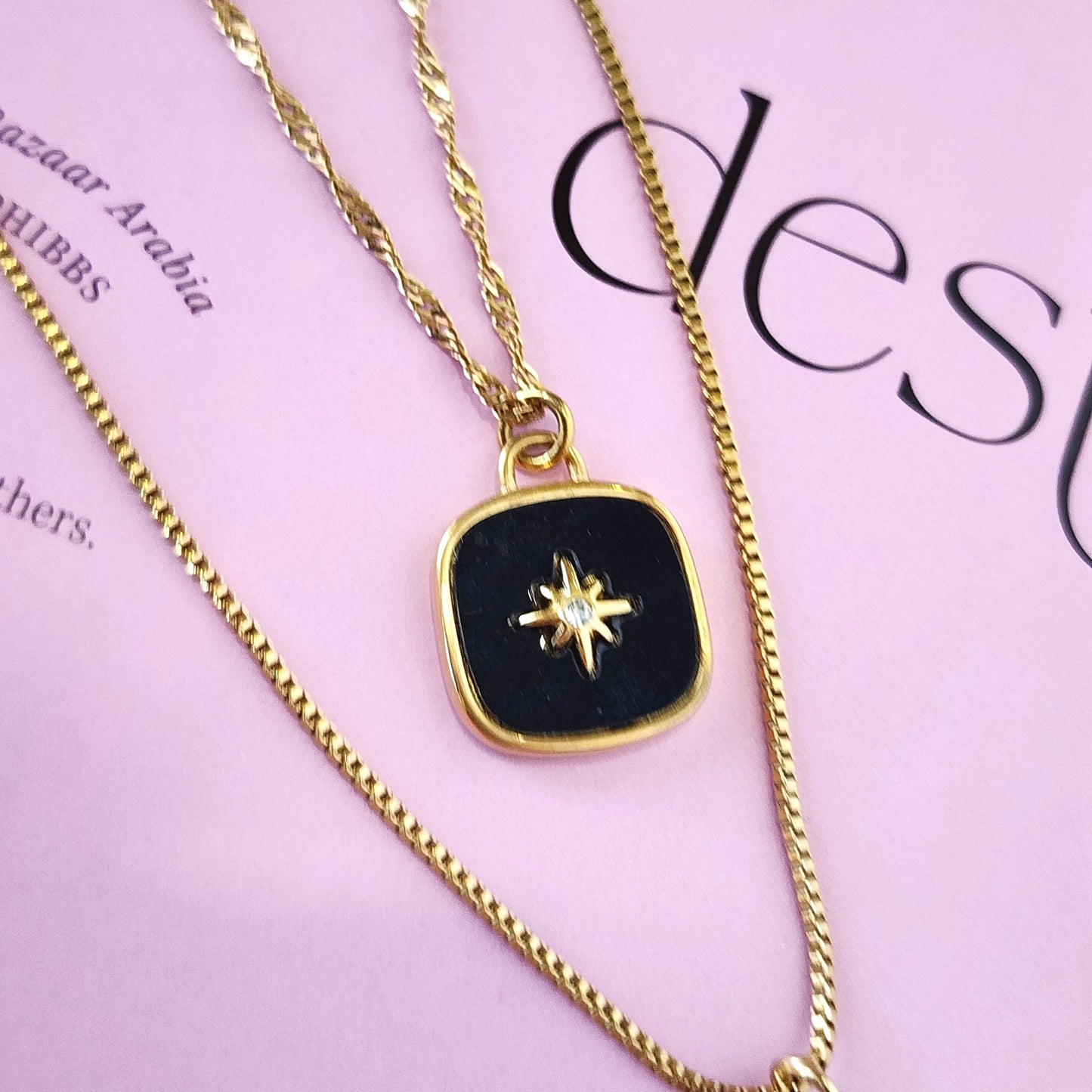 The Noir Vintage Muse Layered Pendant Necklace