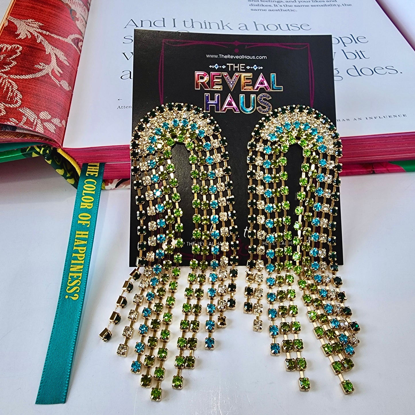 Grand Riviera Crystal Earrings The Muse Collection