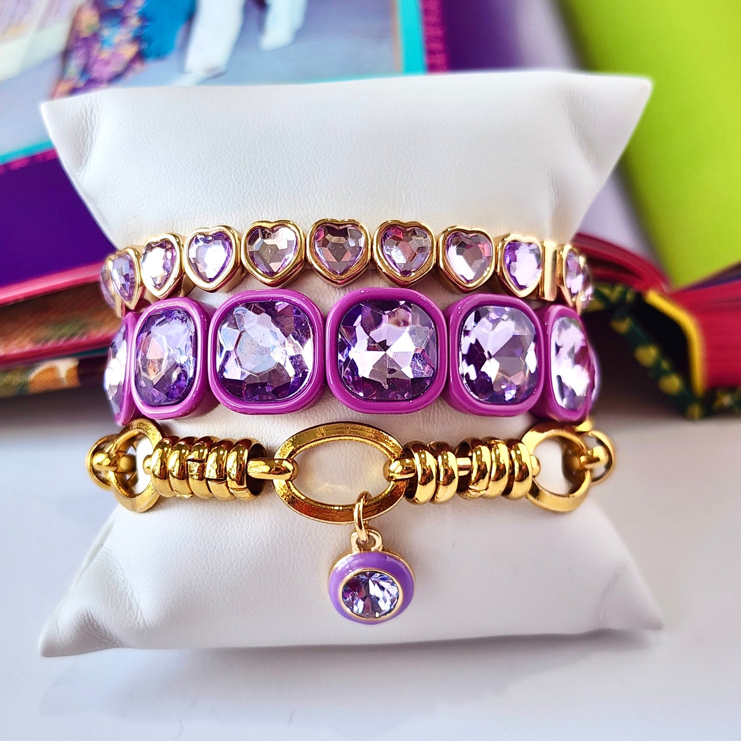 Haus Party Crushed Grape Bracelet Stack
