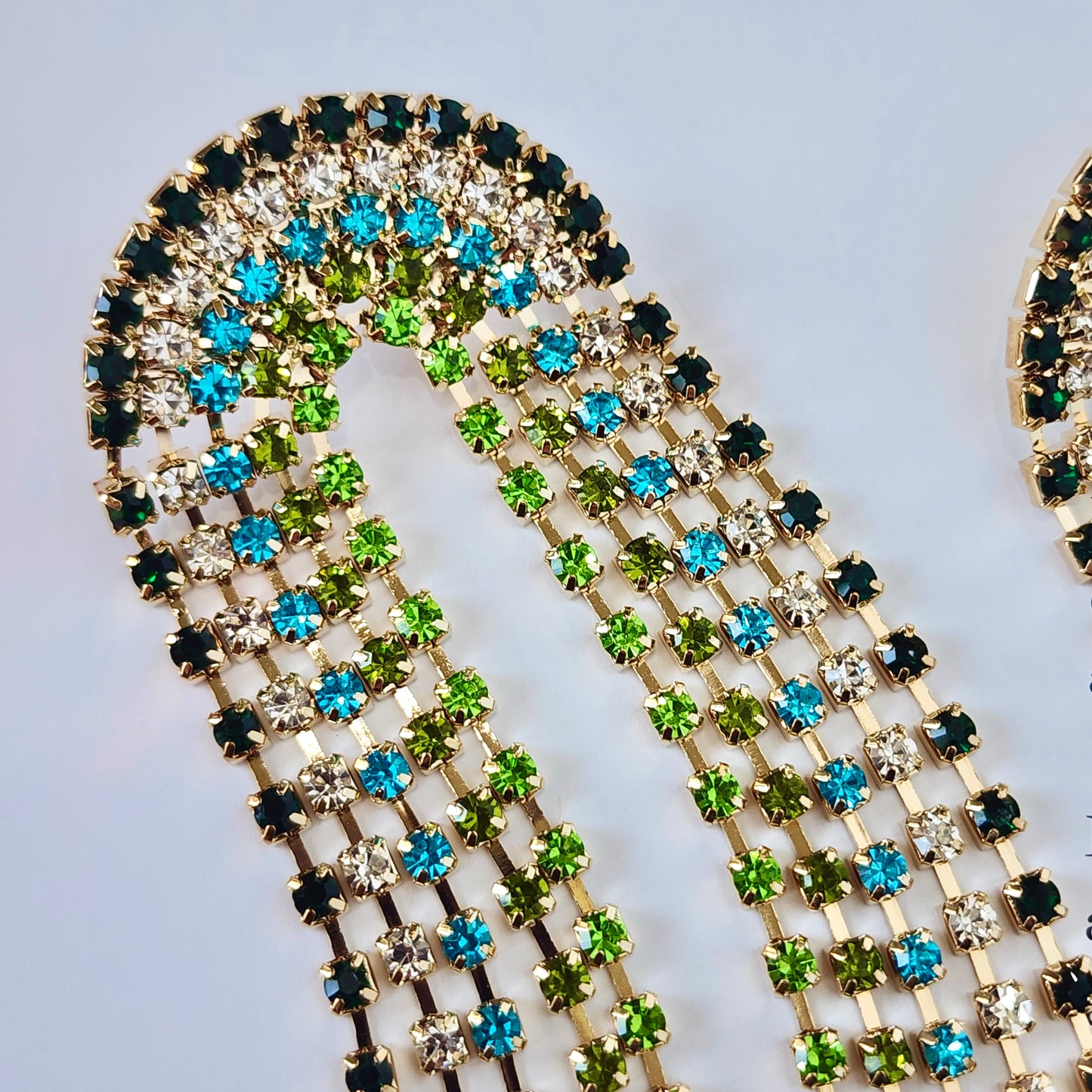 Grand Riviera Crystal Earrings The Muse Collection