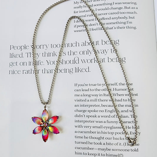 Prismatic Fleur Crystal Necklace