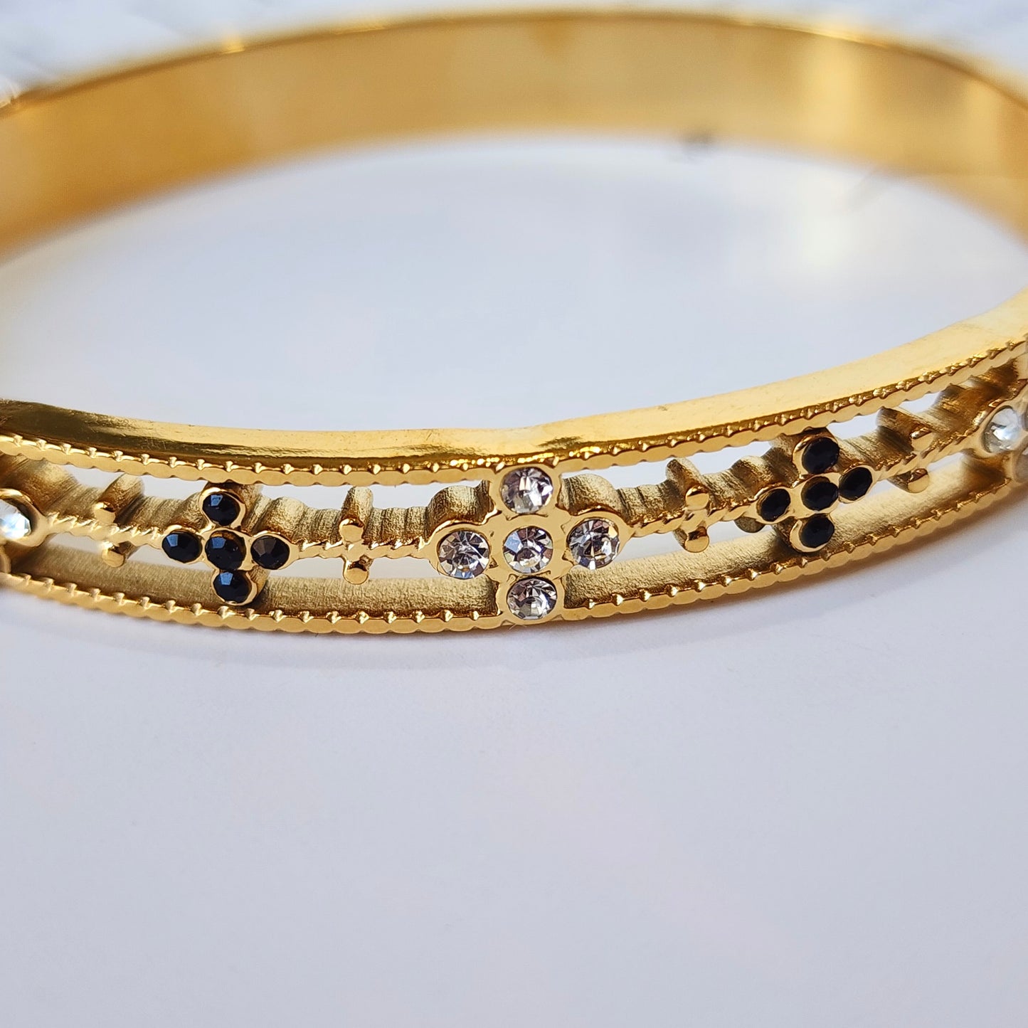 The Midnight Fleur Bangle Bracelet