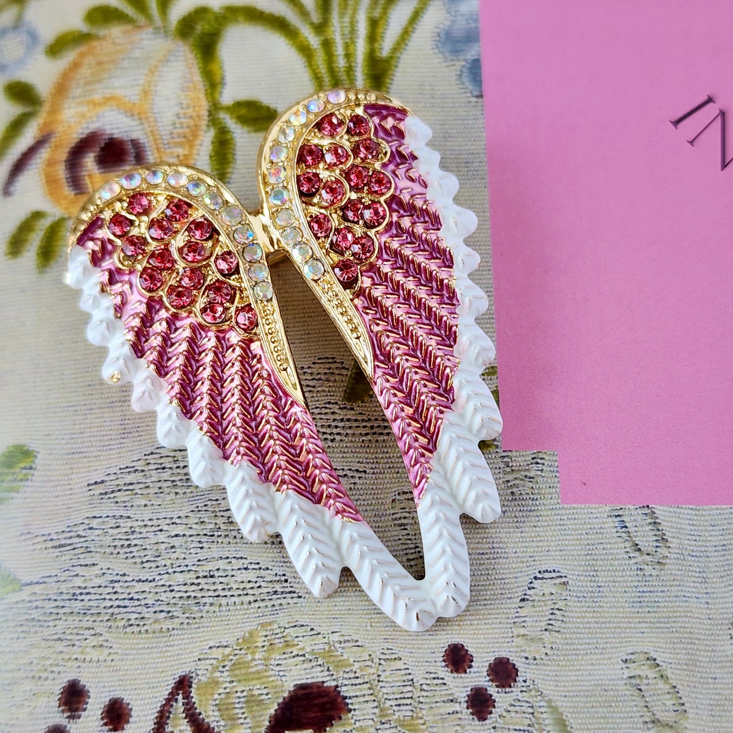 The Rosé Wings Brooch