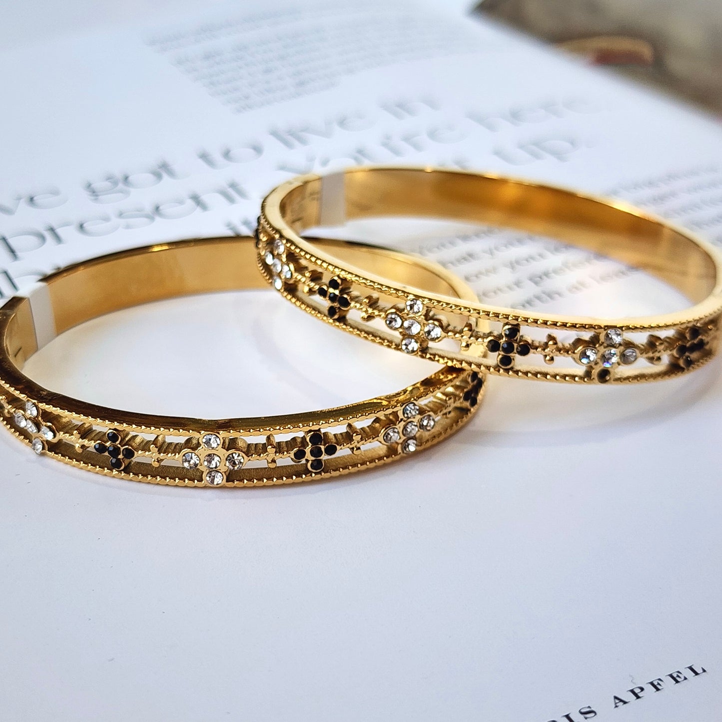 The Midnight Fleur Bangle Bracelet