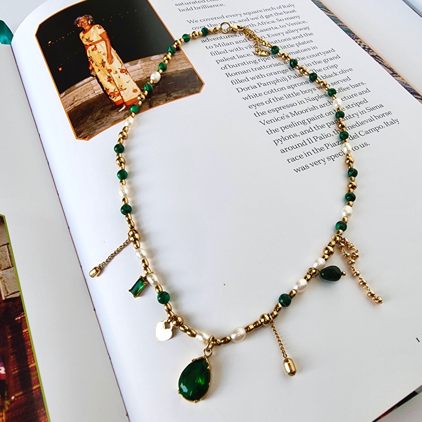 The Emerald Drift Gemstone Necklace