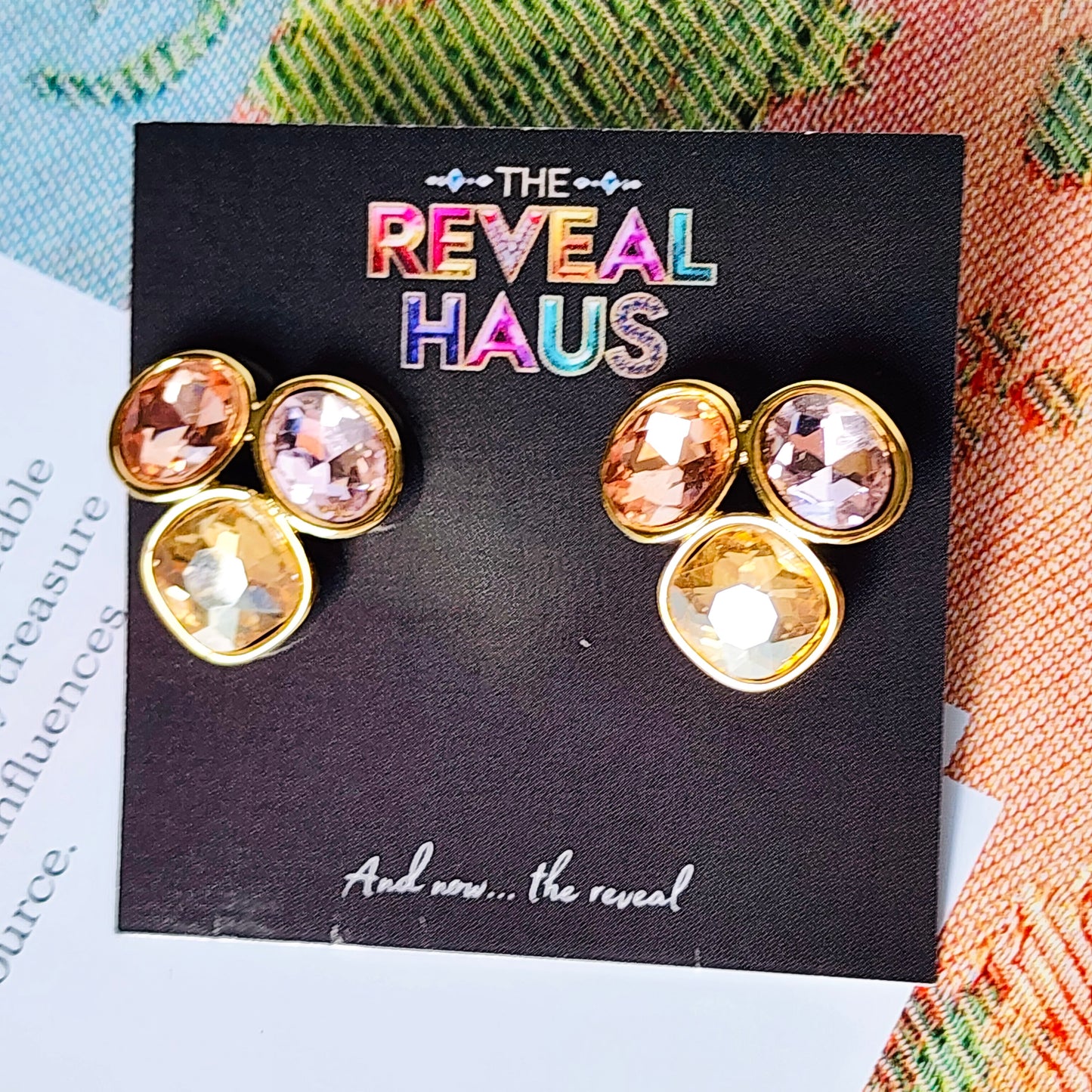 Izzy Pink & Lavender Crystal Earrings
