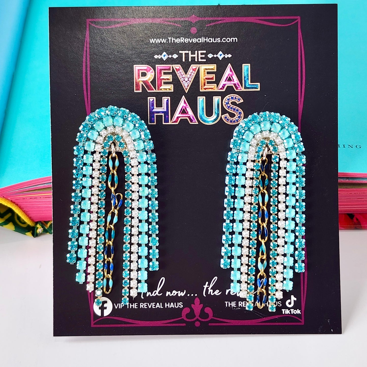 Blue Jeans Crystal Earrings The Muse Collection
