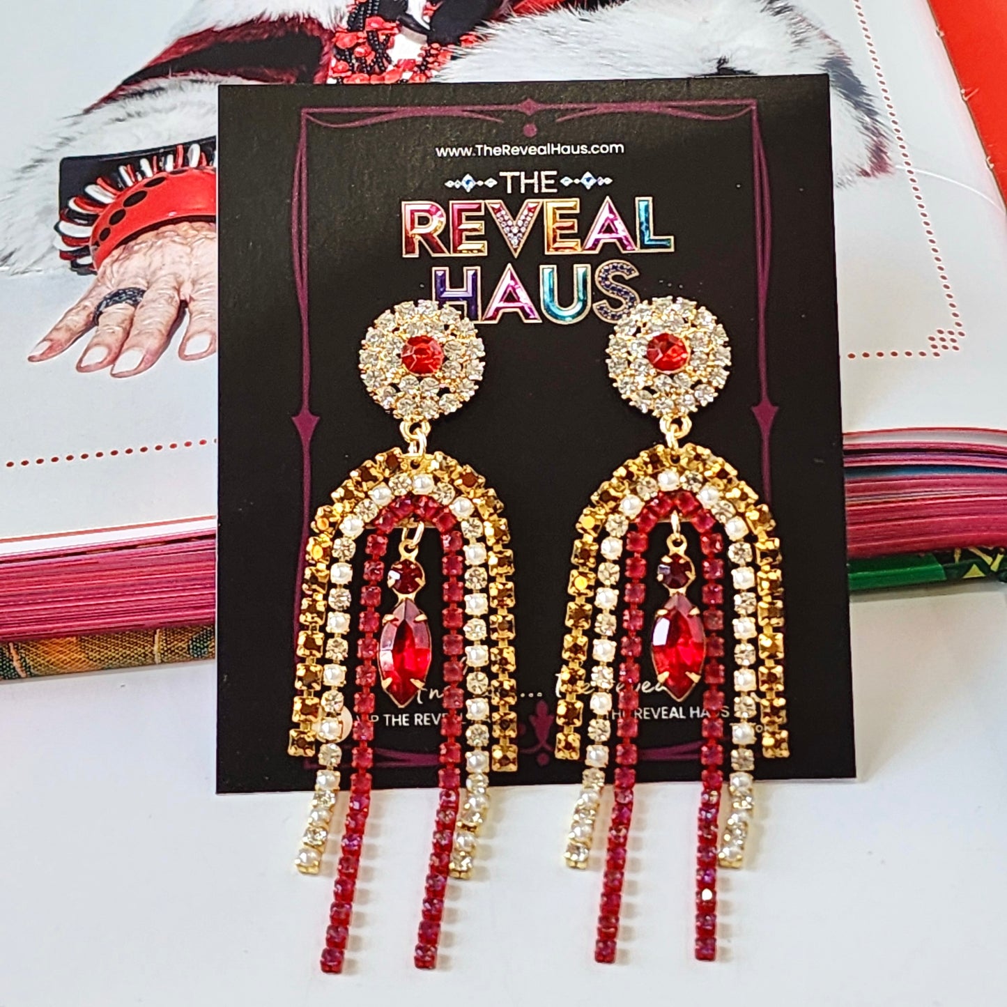 Le Cabernet Crystal Earrings The Muse Collection