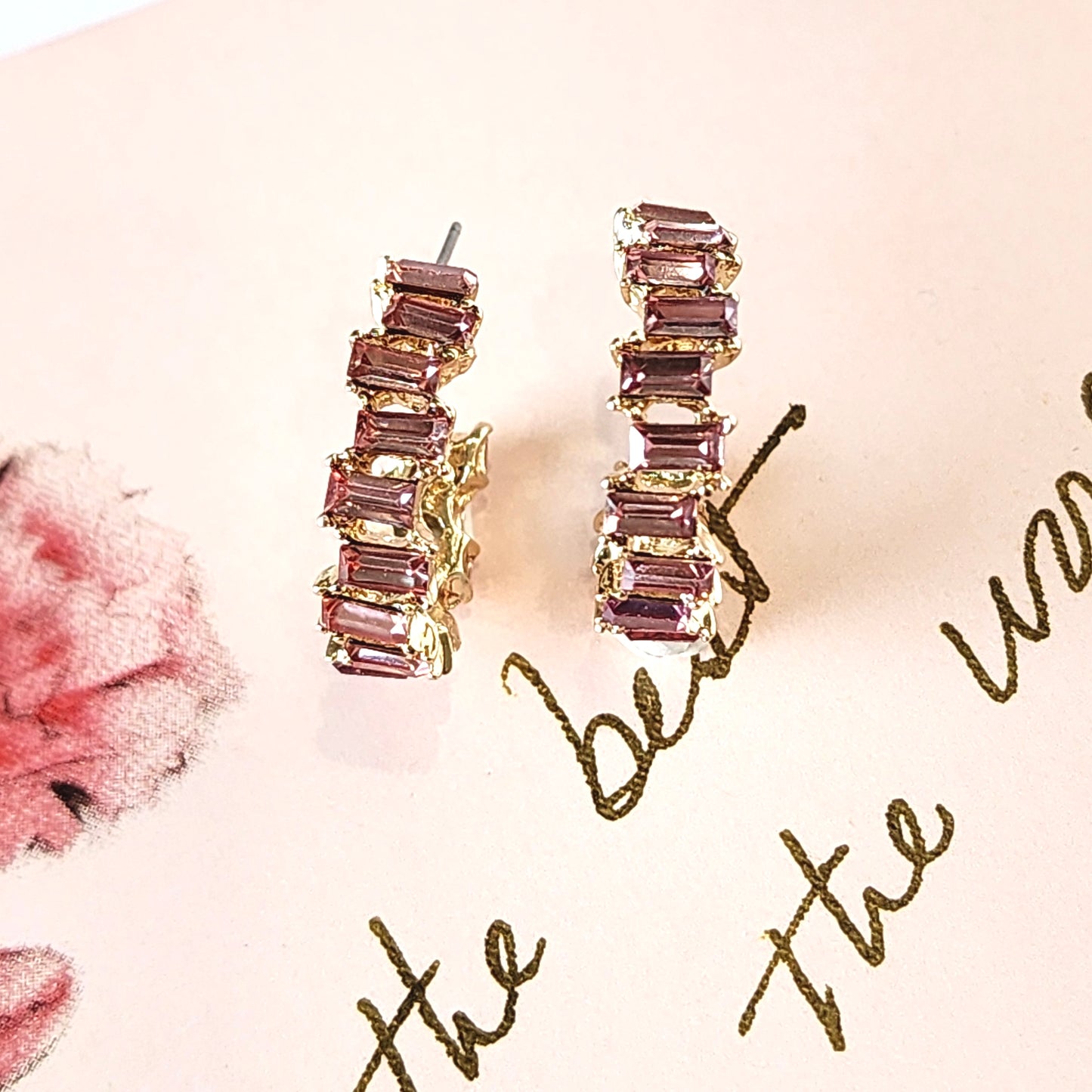 The Iris Crystal Earring Hoops
