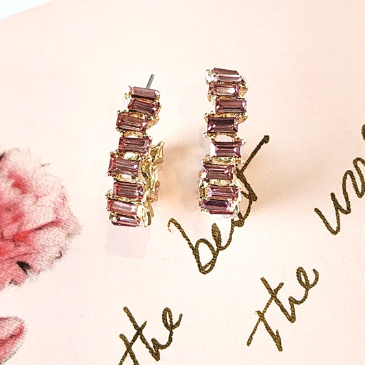 The Iris Crystal Earring Hoops