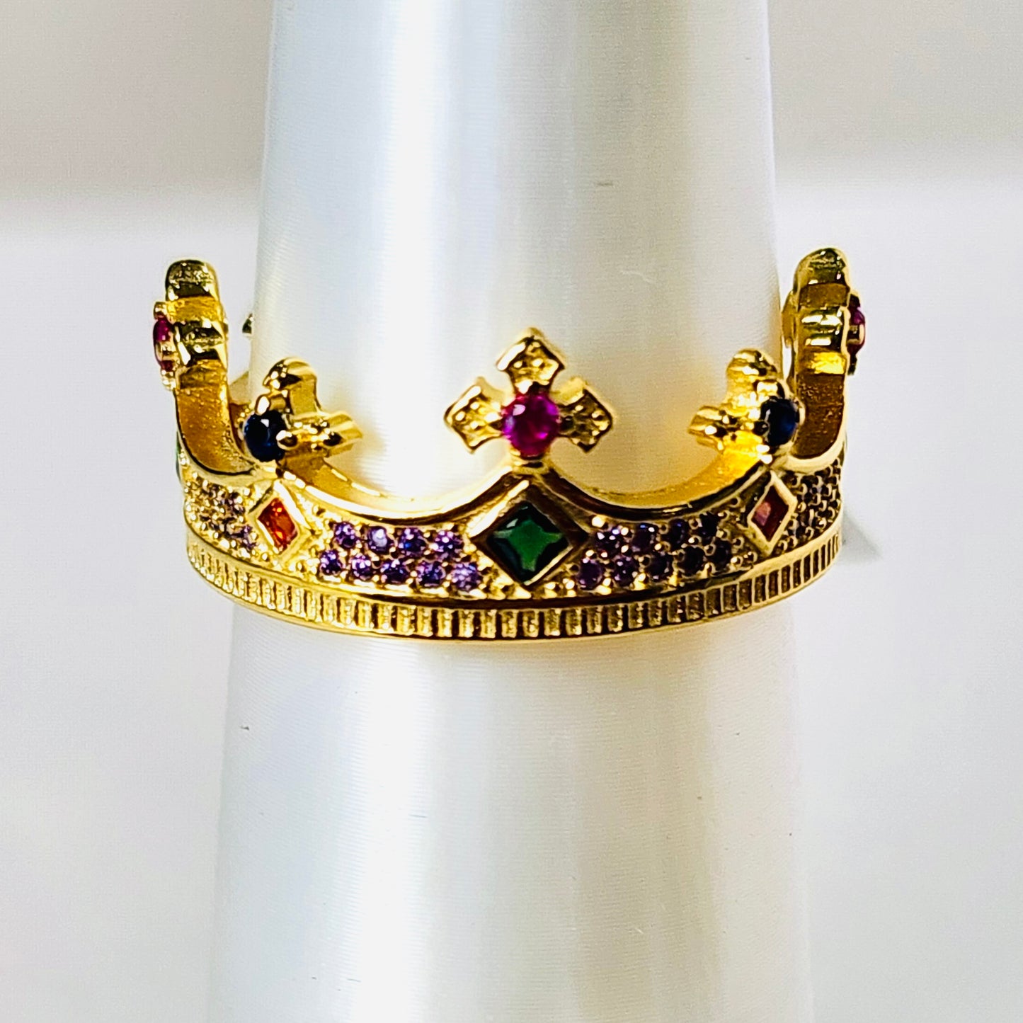 Crowned in Color-Sterling Gold Vermeil Ring