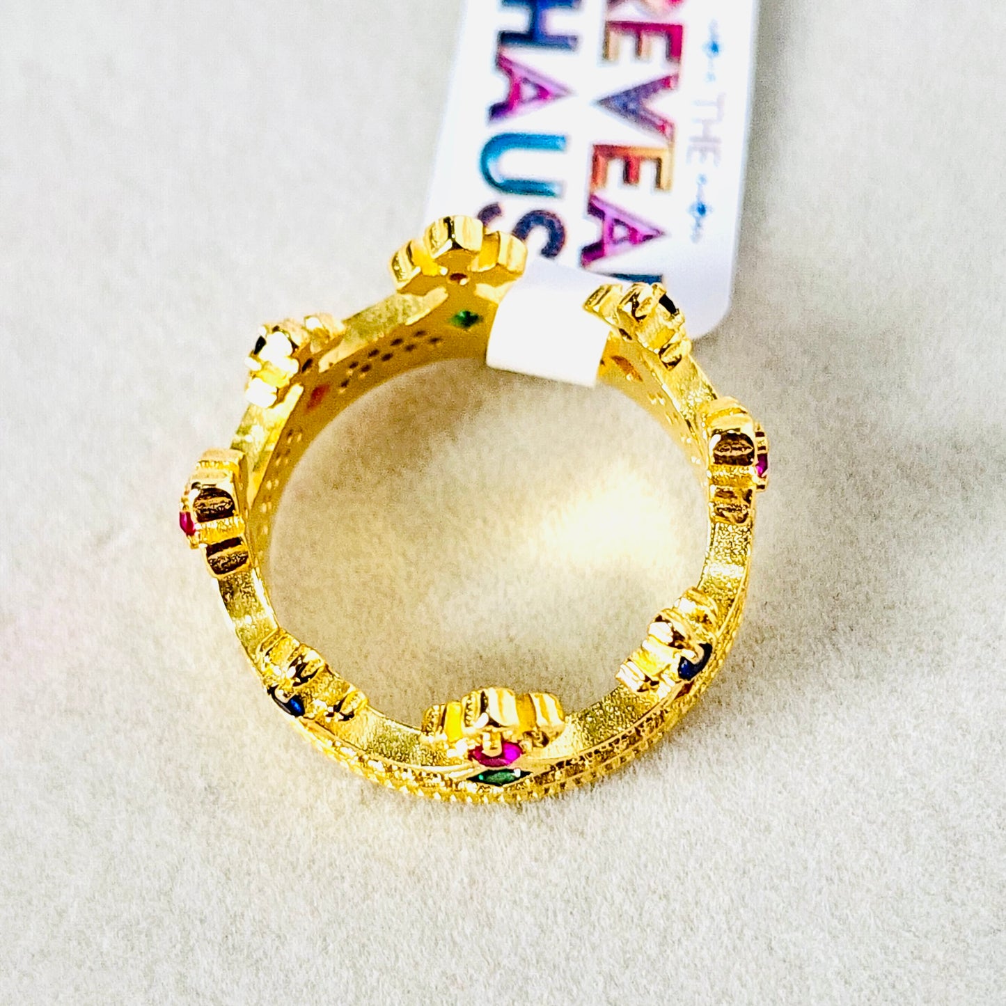Crowned in Color-Sterling Gold Vermeil Ring