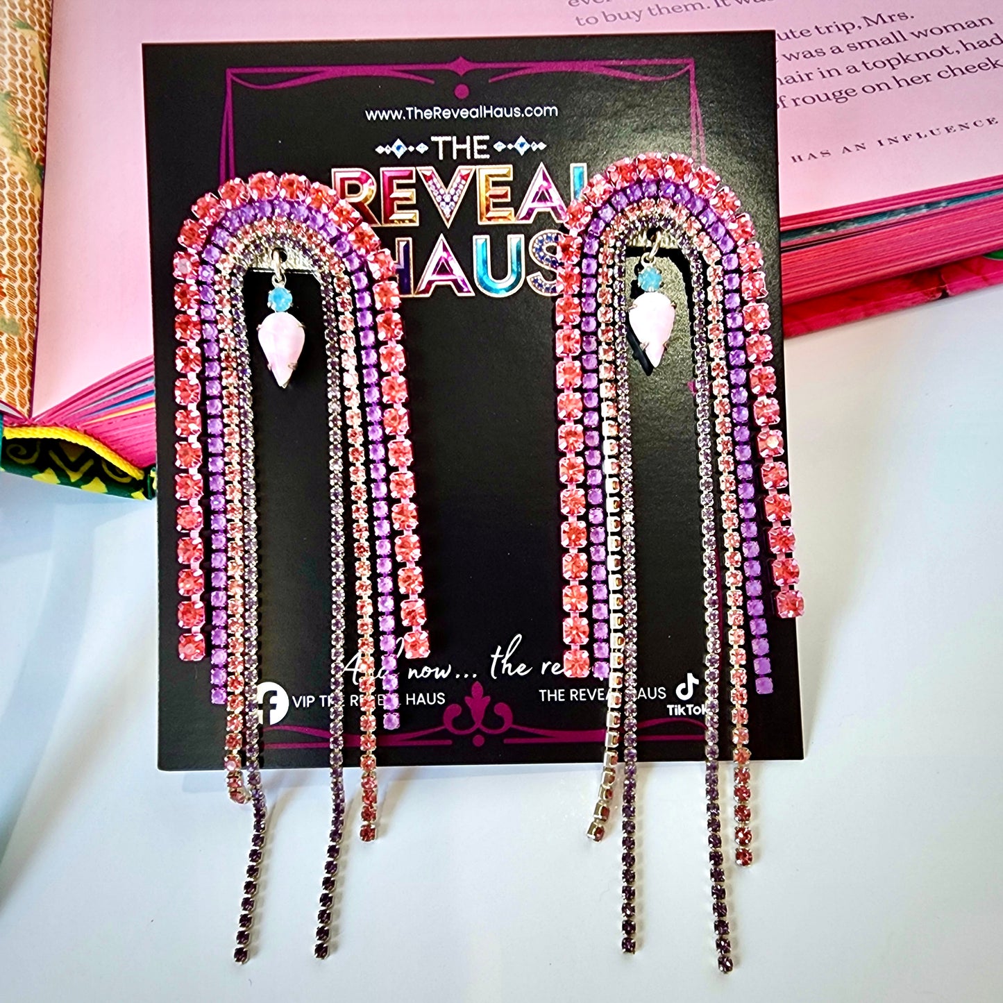 Orchid Blooms Crystal Earrings The Muse Collection