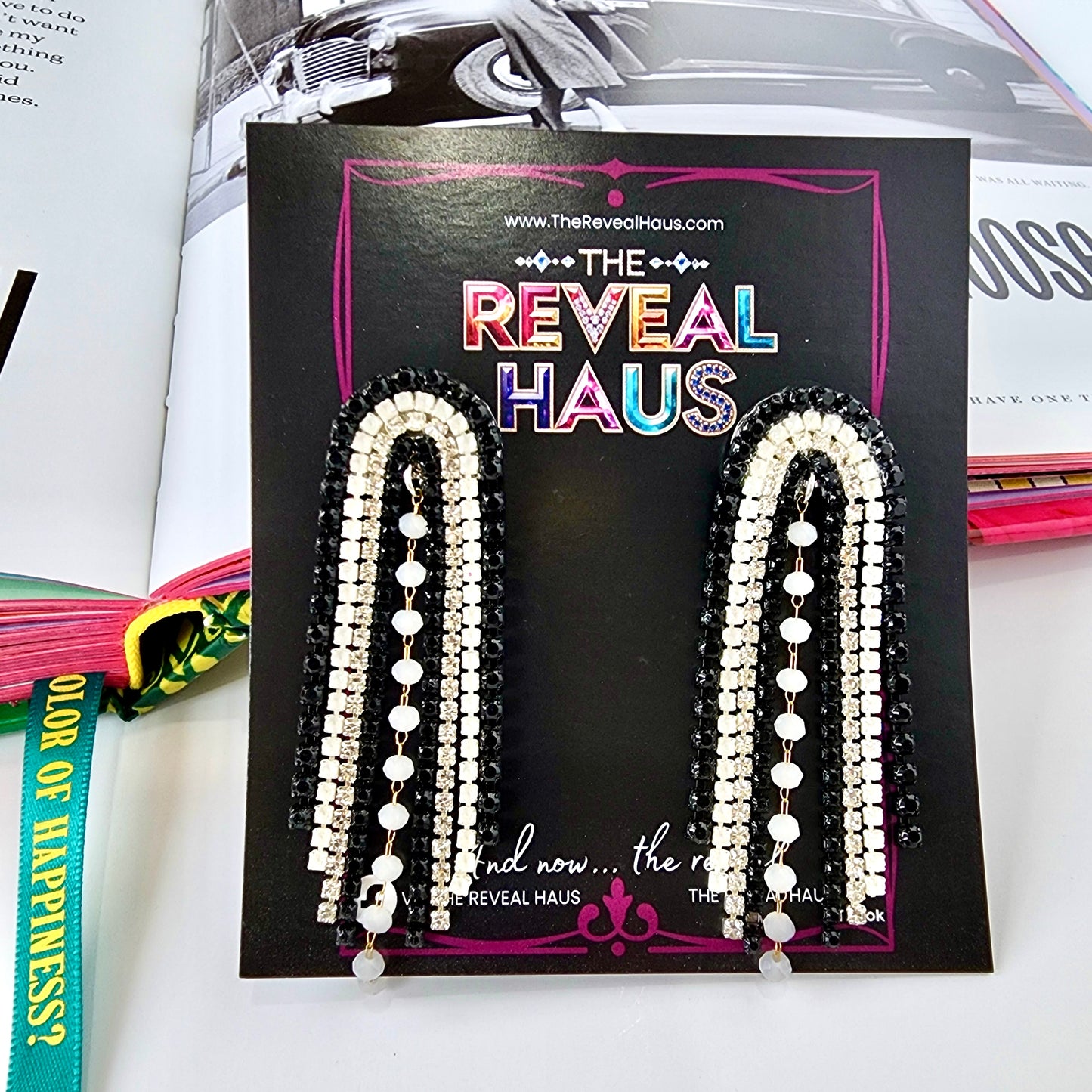 The Muse- Noir Crystal Earrings