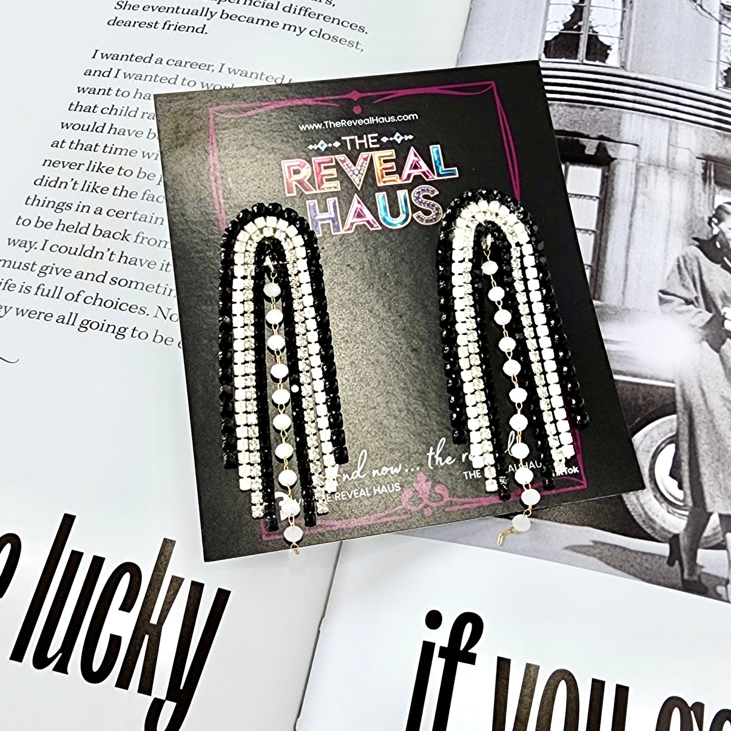 The Muse- Noir Crystal Earrings