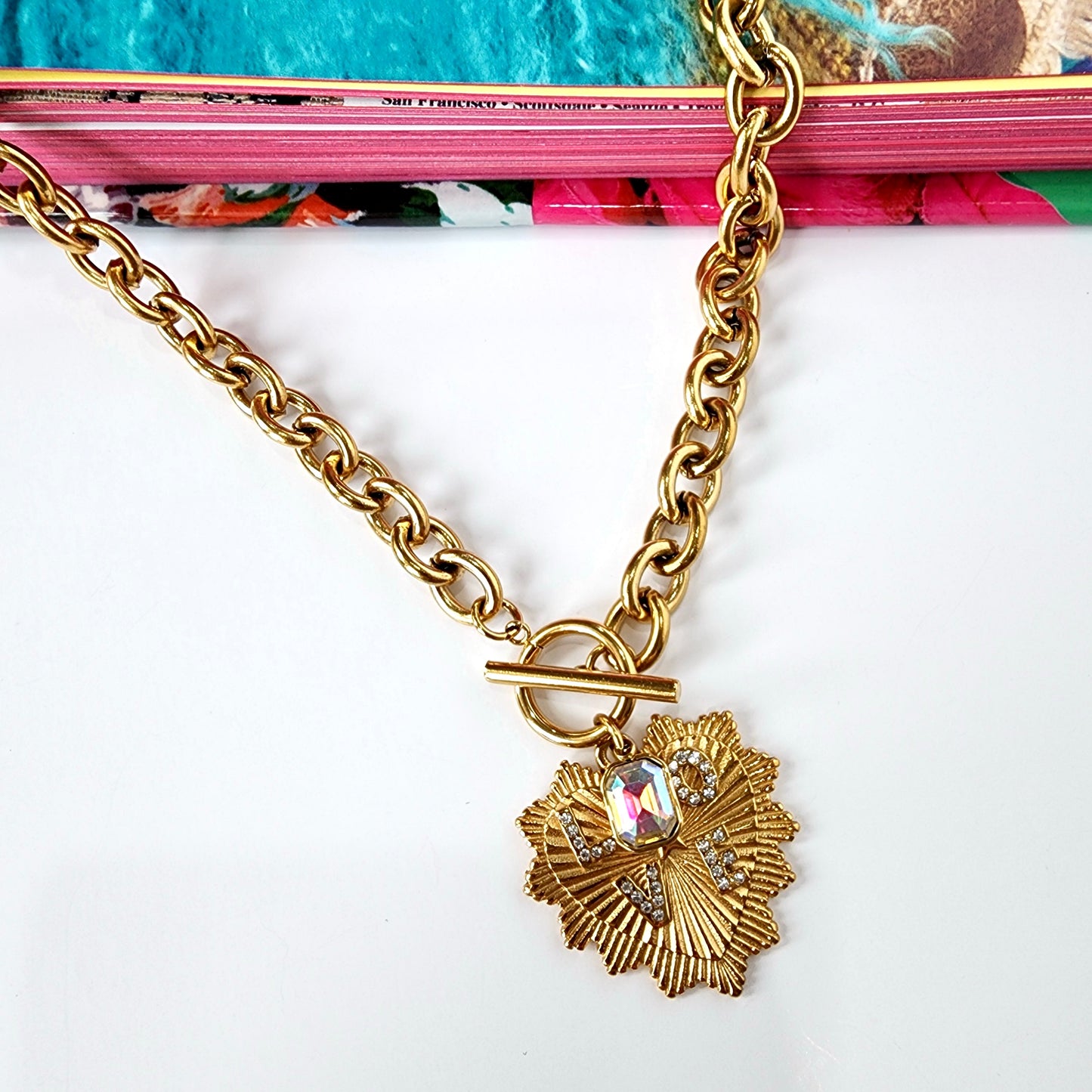 The Lovers Crystal Heart Necklace