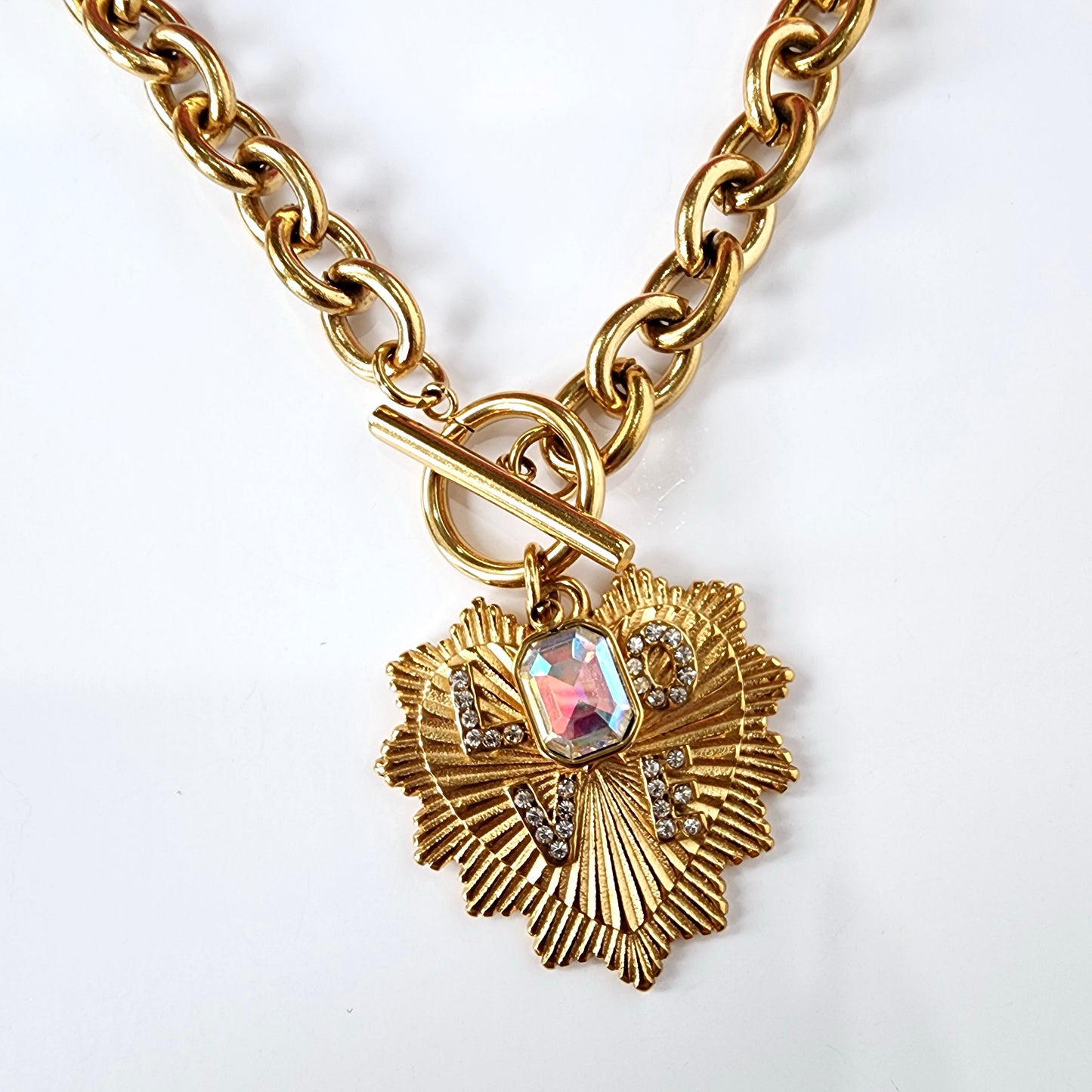 The Lovers Crystal Heart Necklace