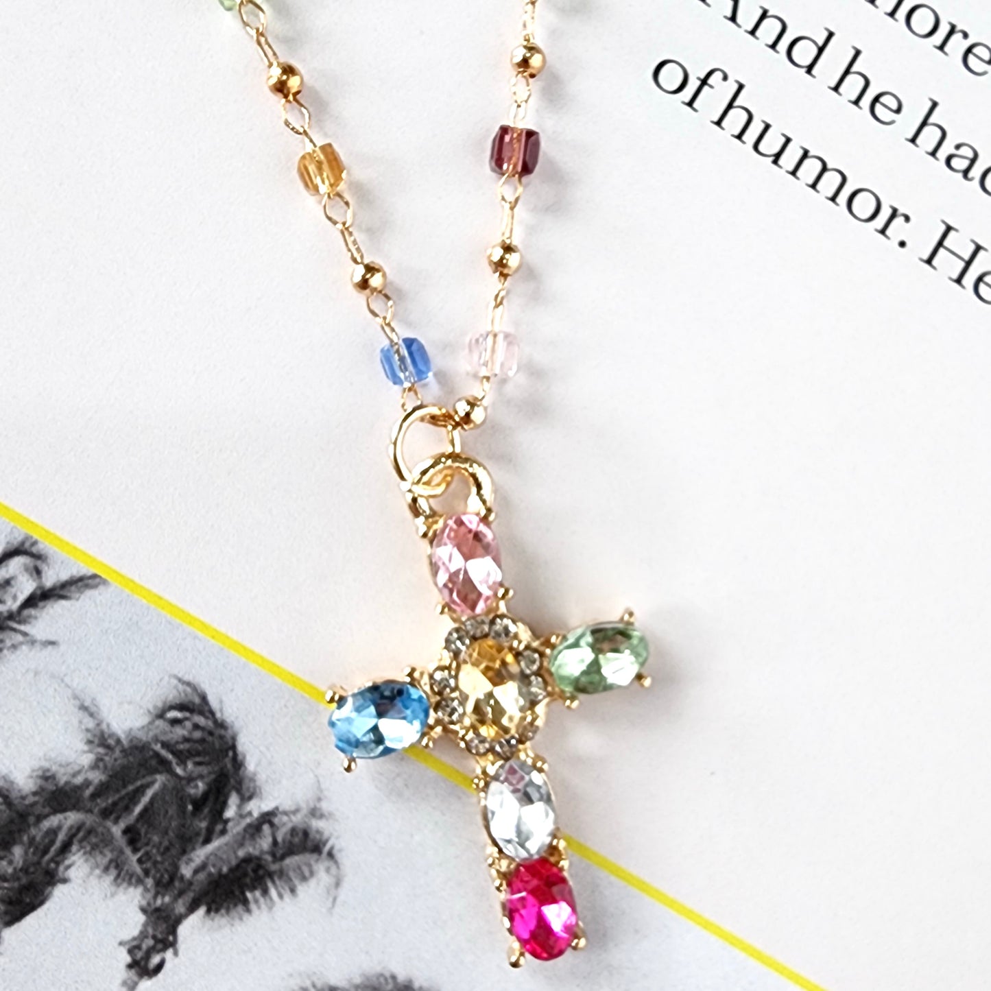 The Mosaic Cross Necklace