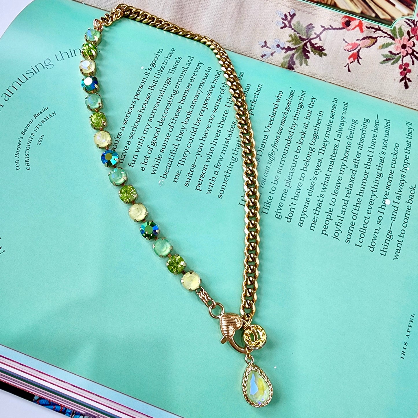 Sea-glass Crystal Necklace