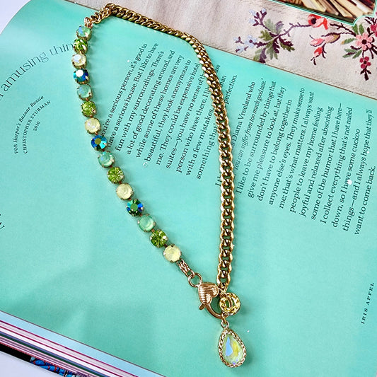 Sea-glass Crystal Necklace