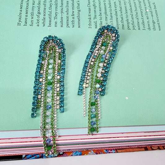 Seaglass Crystal Earrings -The Muse Collection