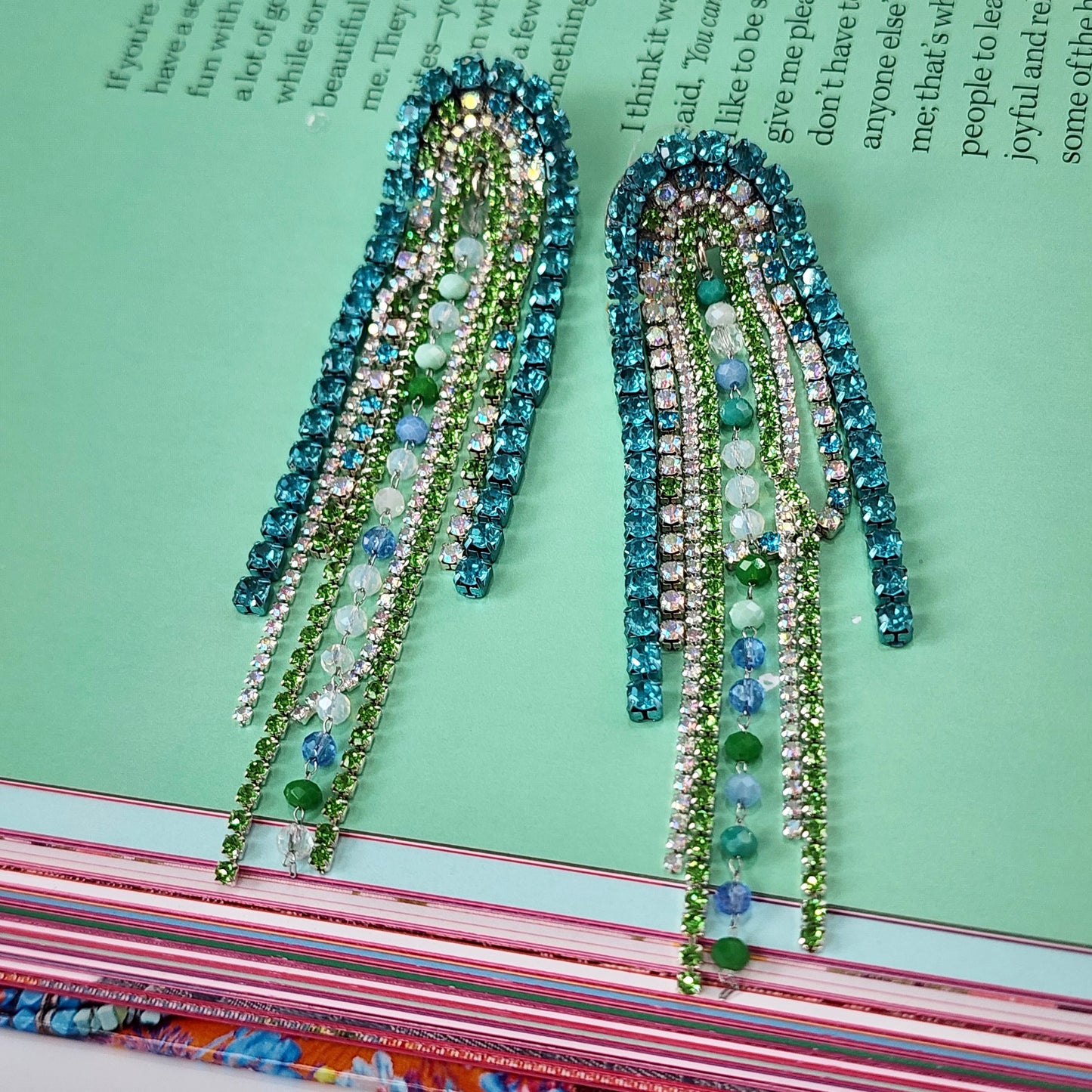 Seaglass Crystal Earrings -The Muse Collection