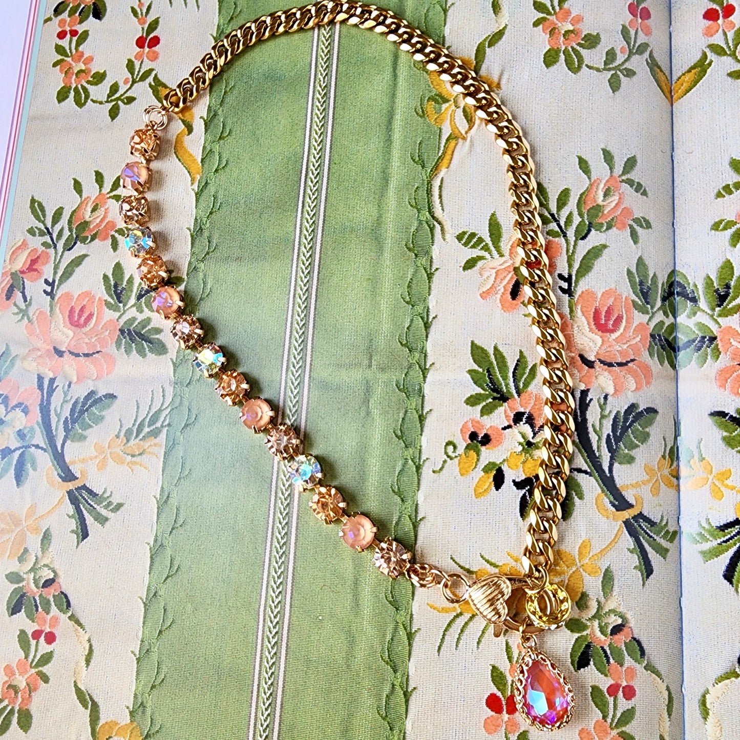 Peaches & Cream Gemstone Necklace