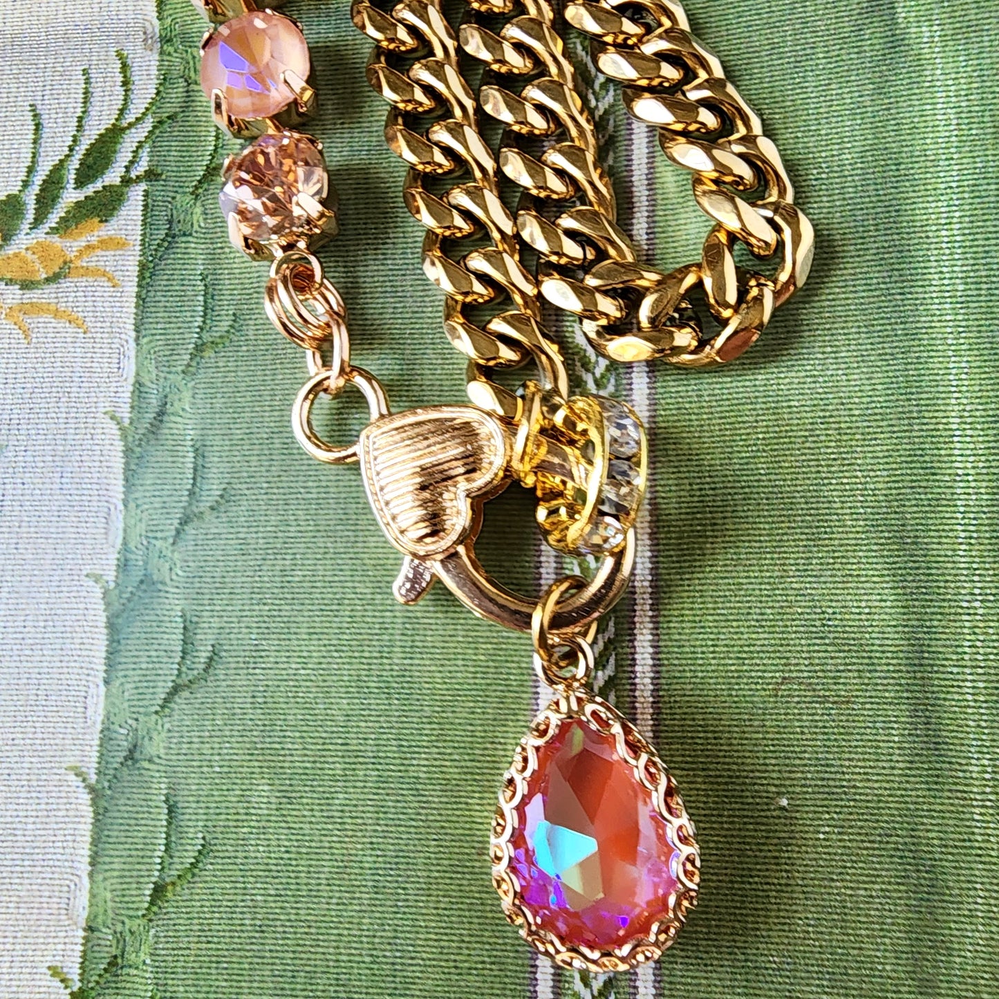 Peaches & Cream Gemstone Necklace