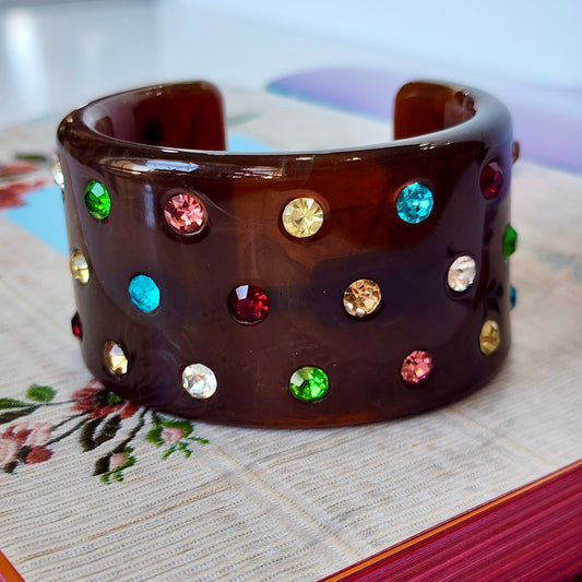 Studio Confetti Tortoise Brown  Bracelet Cuff