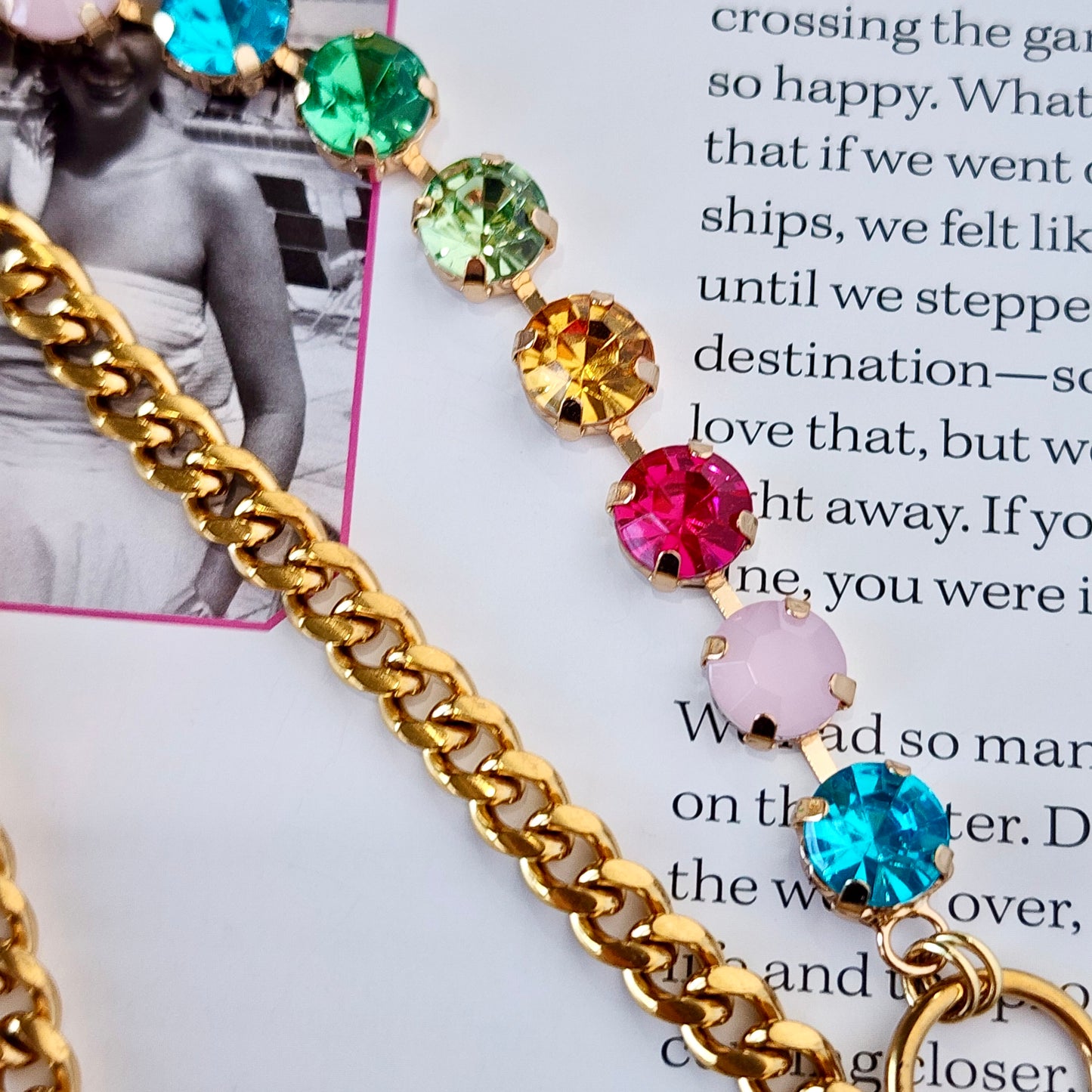 The Avalon Blue Crystal Cross Necklace