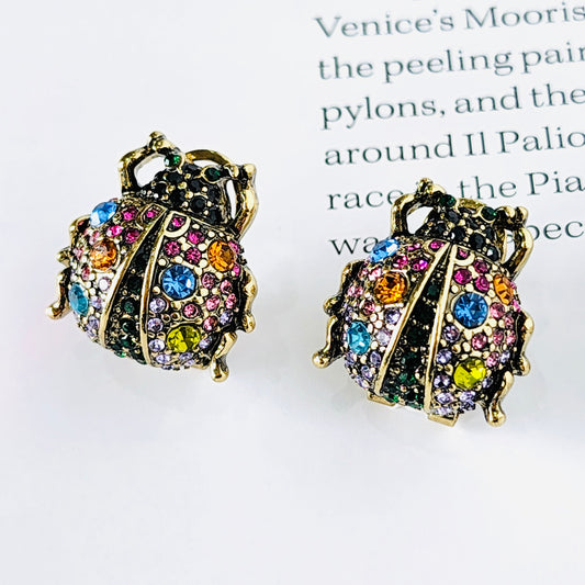 The Gem Garden Ladybug Earrings